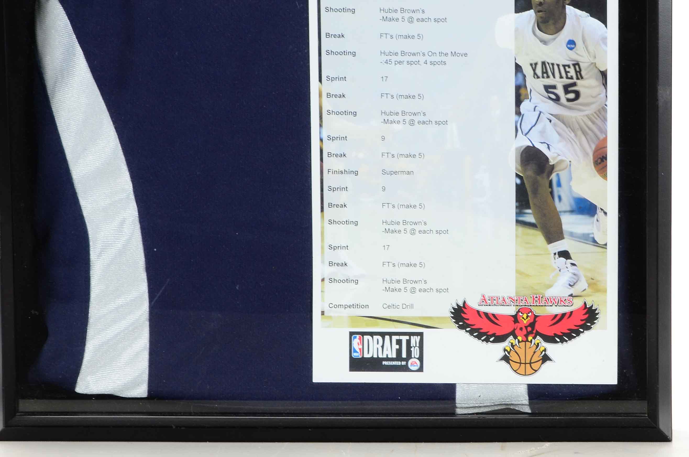 Jordan Crawford Signed Xavier Basketball Jersey In Shadow Box