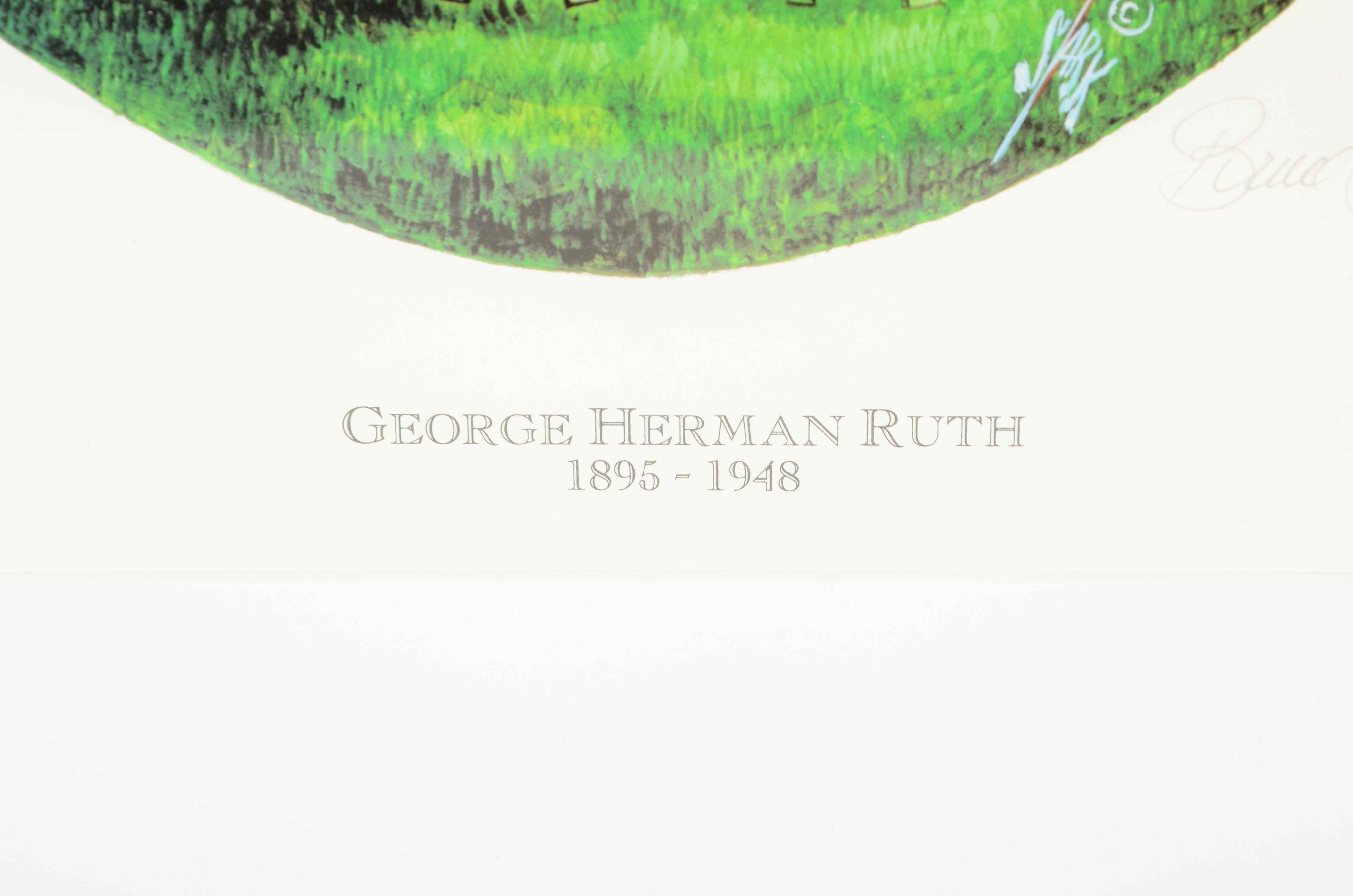 Babe Ruth Bruce Stark Signed Print