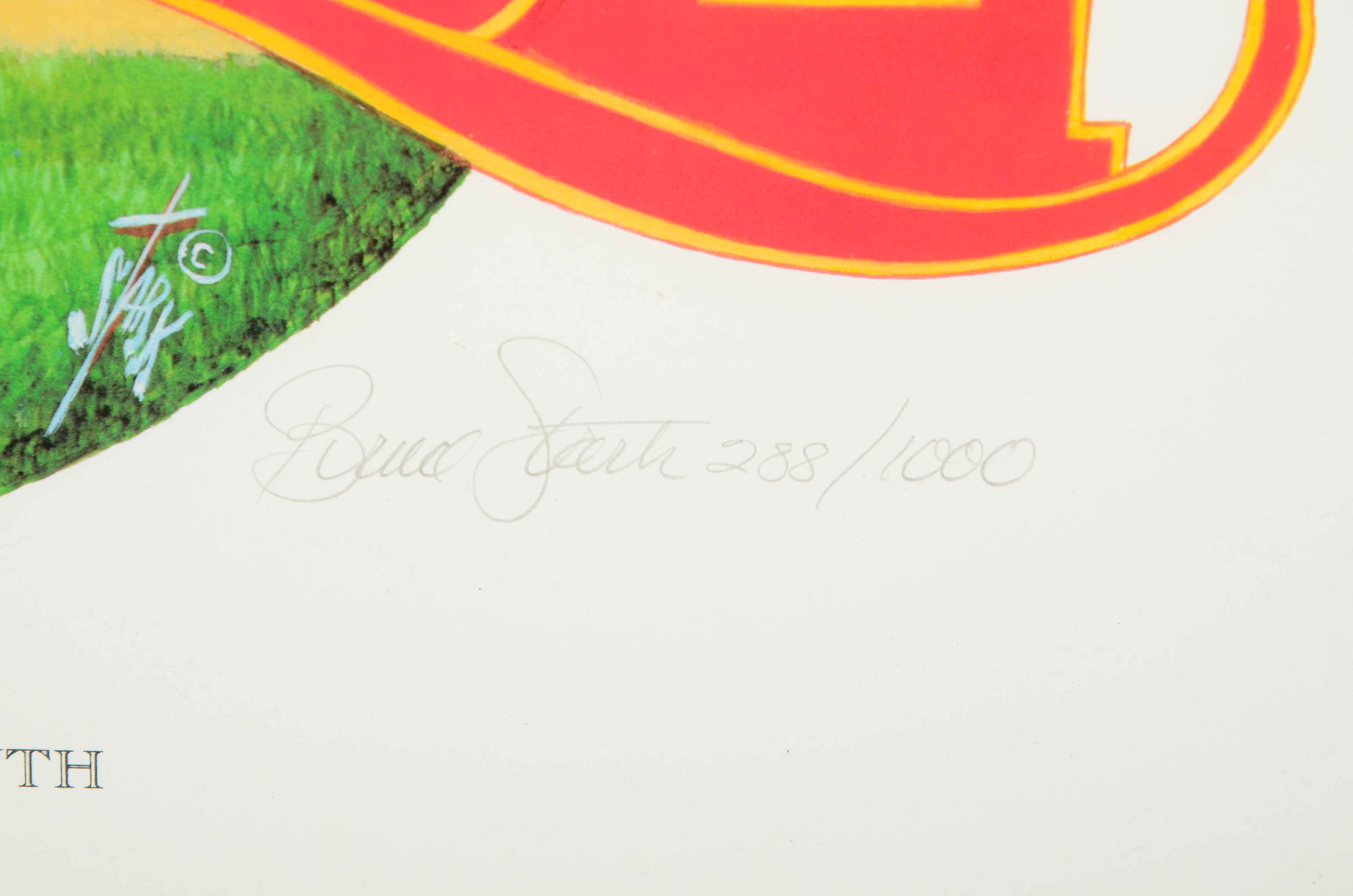 Babe Ruth Bruce Stark Signed Print