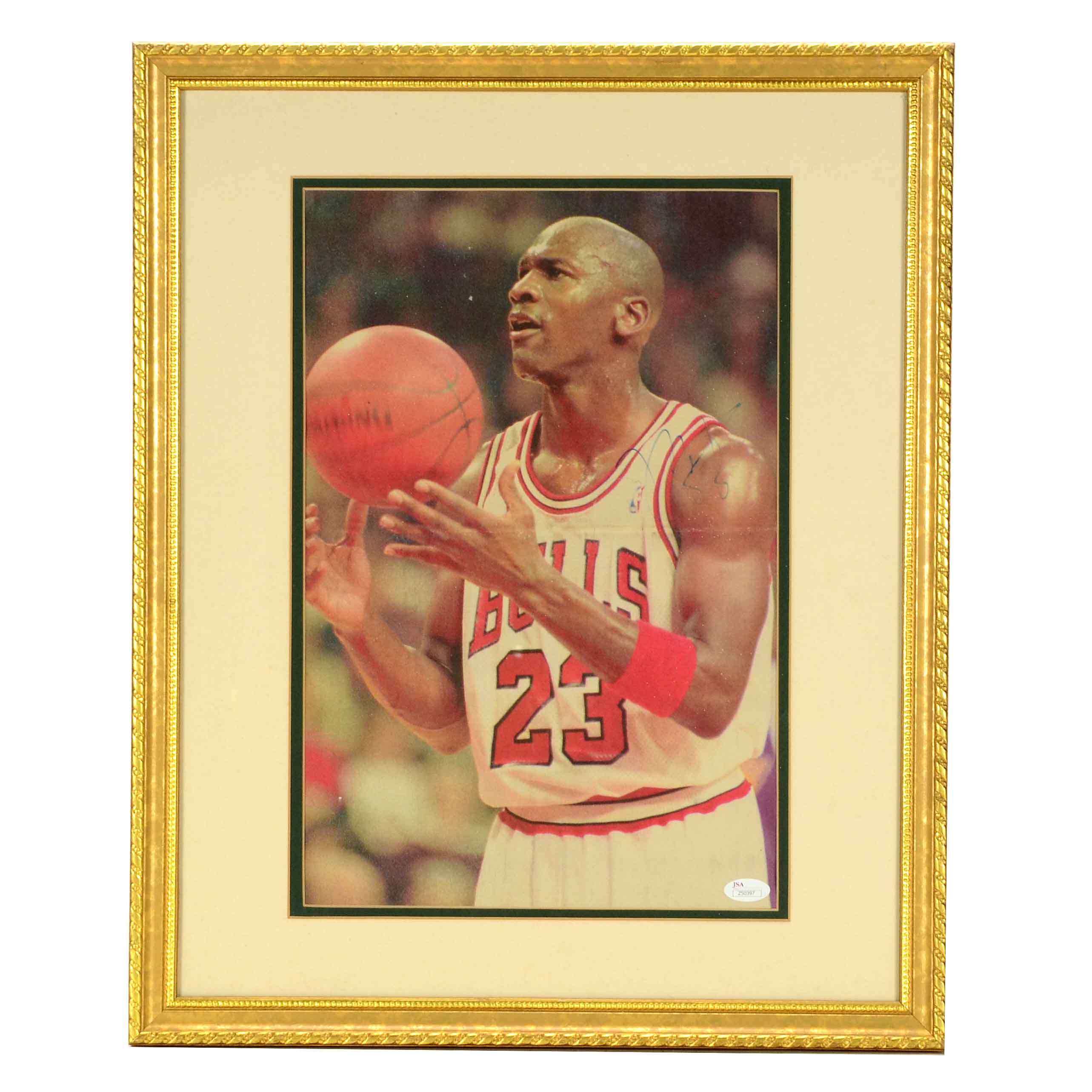Framed Michael Jordan Autographed Newspaper Page