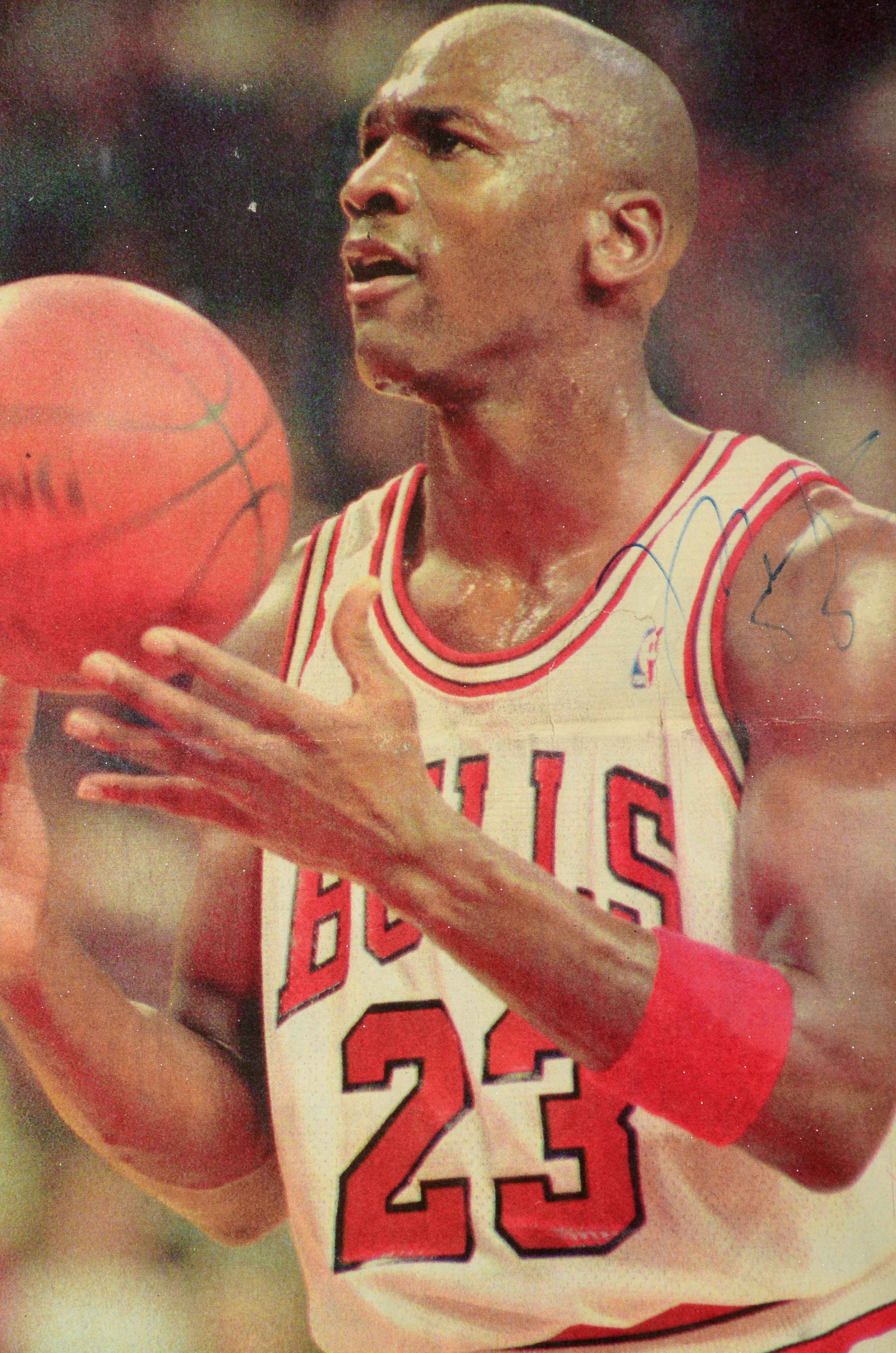 Framed Michael Jordan Autographed Newspaper Page