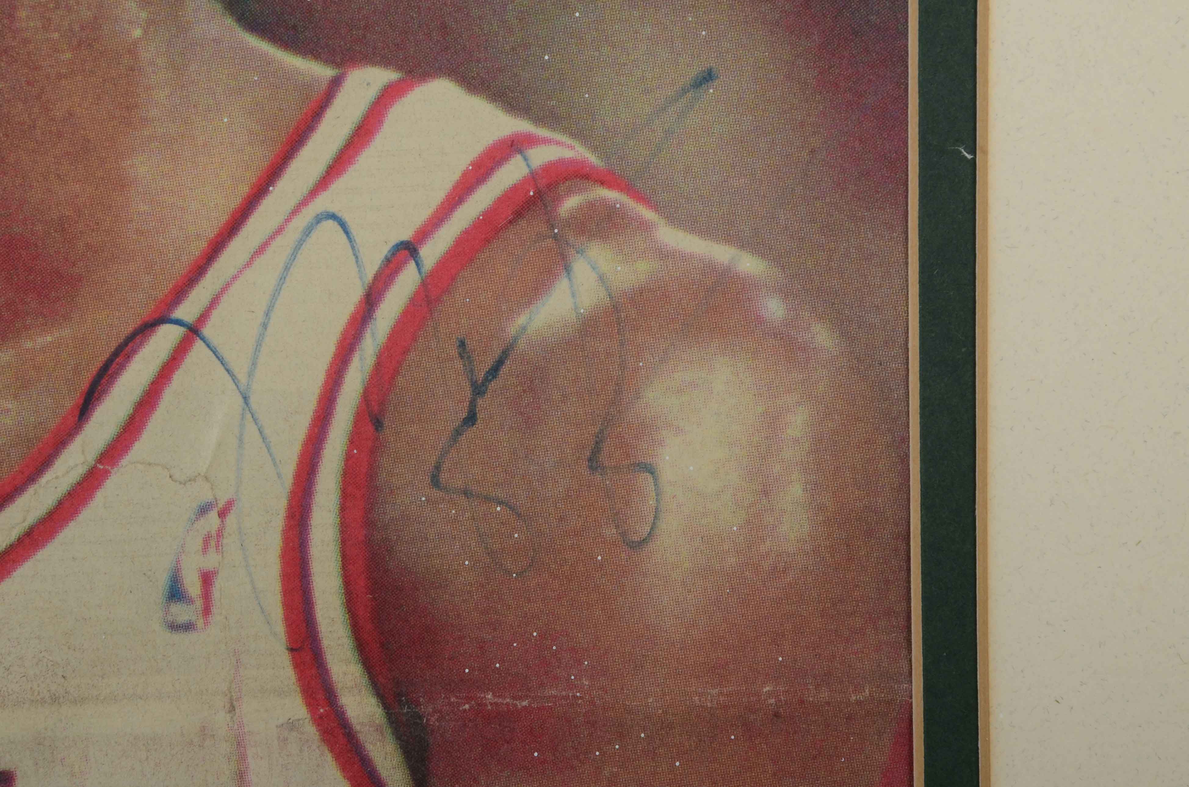 Framed Michael Jordan Autographed Newspaper Page