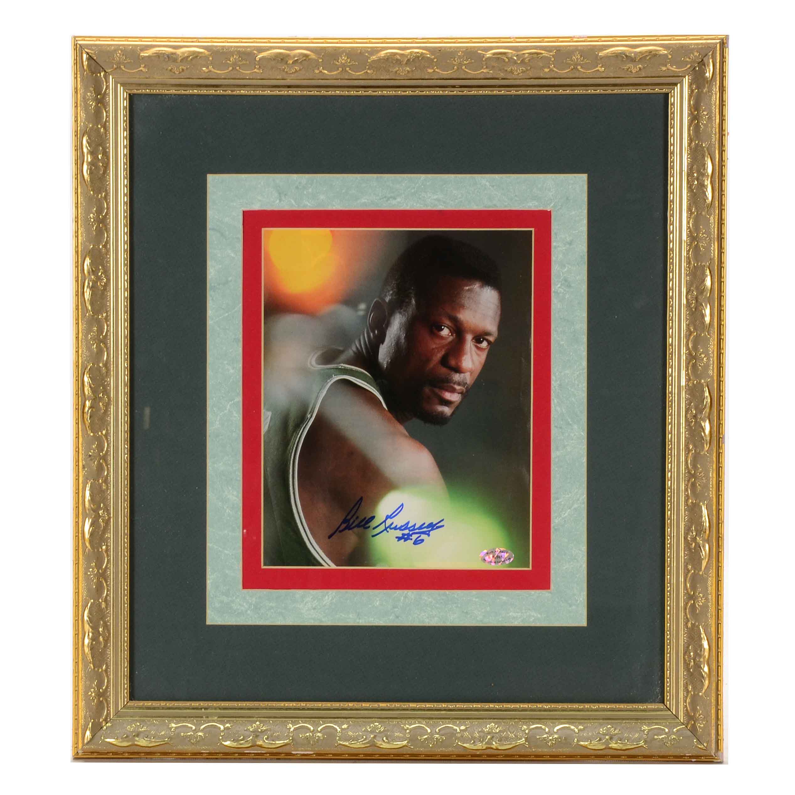 Framed Bill Russell Signed Magazine Page