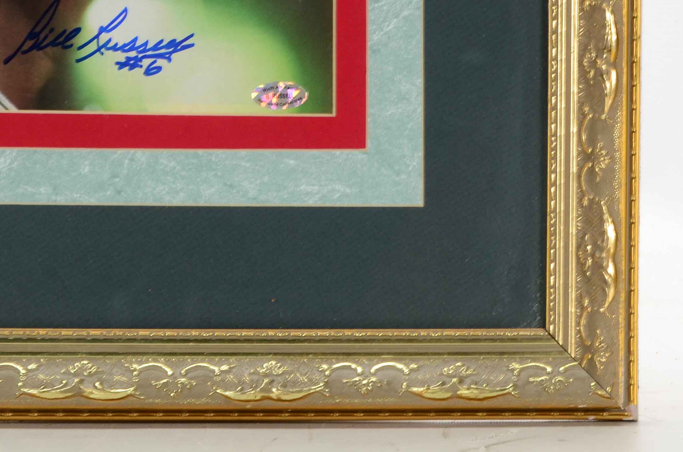 Framed Bill Russell Signed Magazine Page