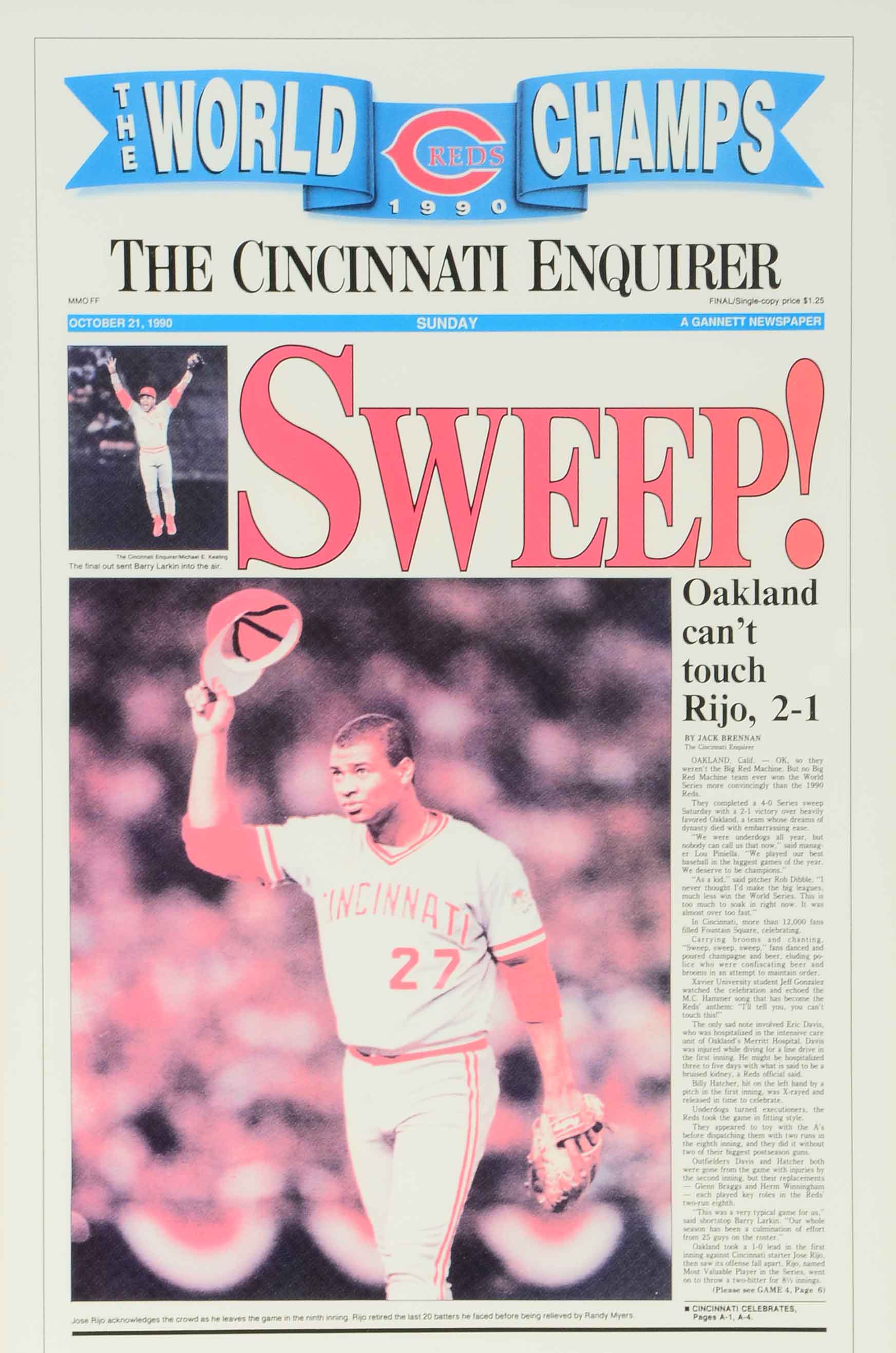 1990 Reds World Series Display