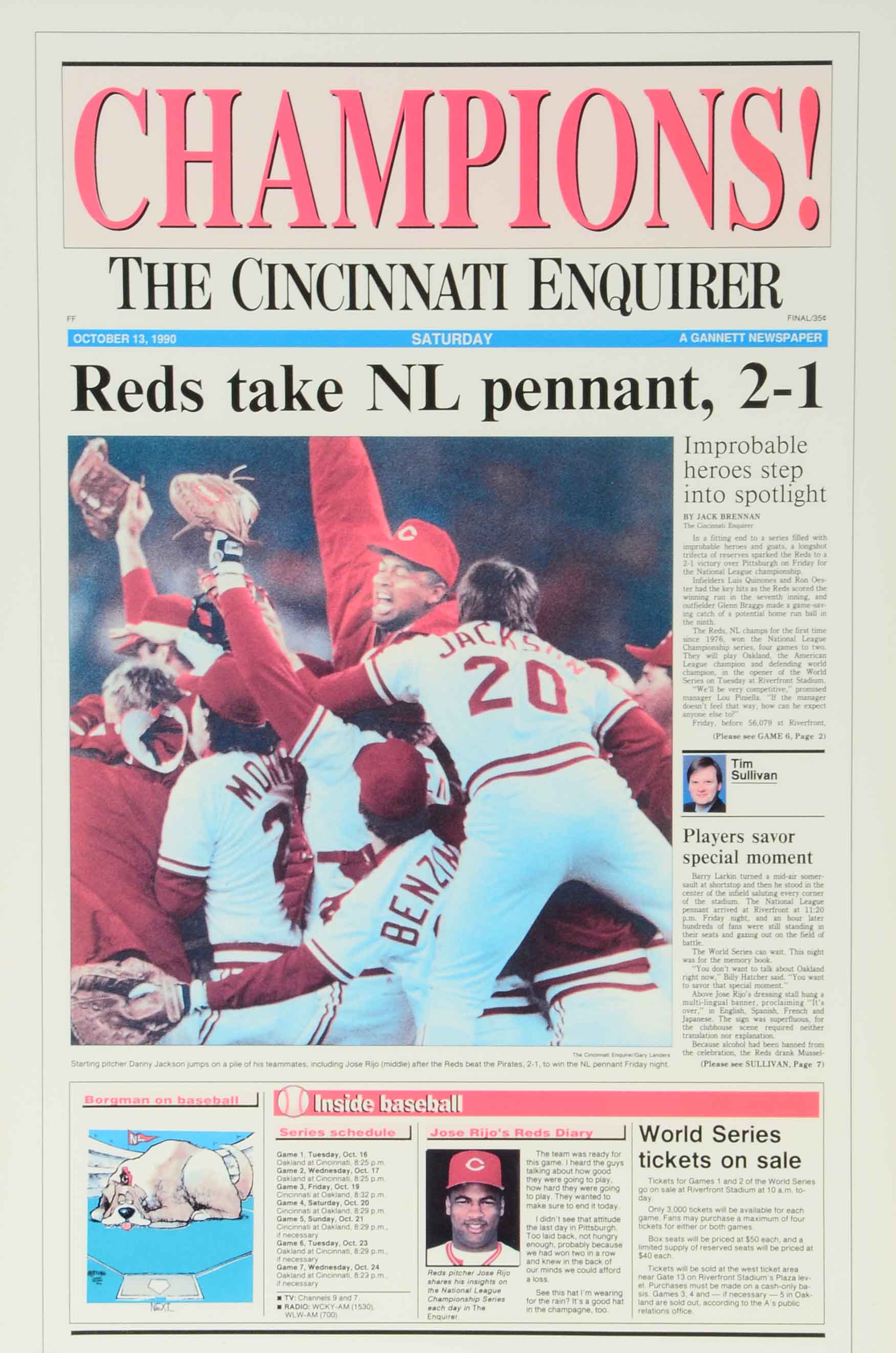 1990 Reds World Series Display