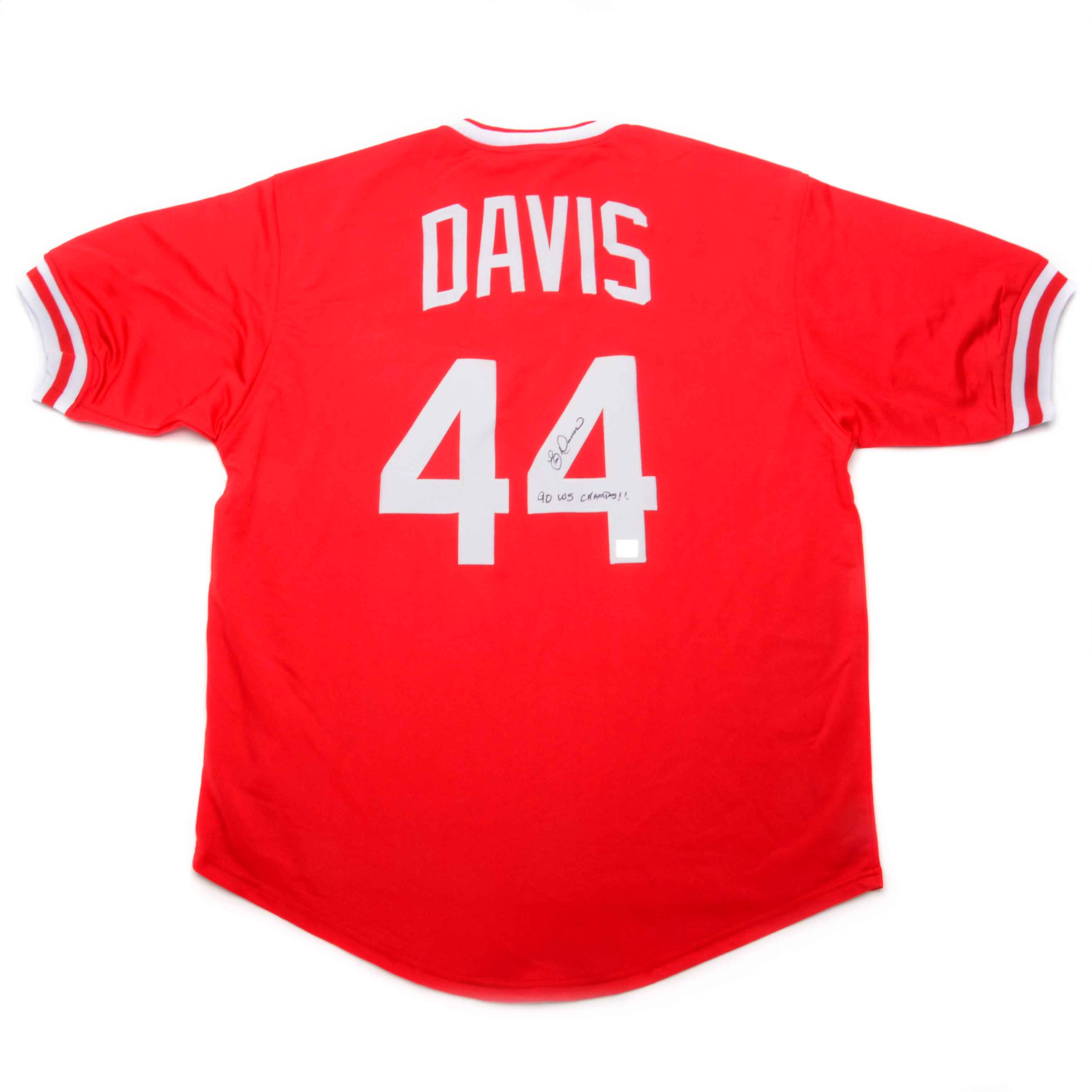 Eric Davis Signed Jersey  COA
