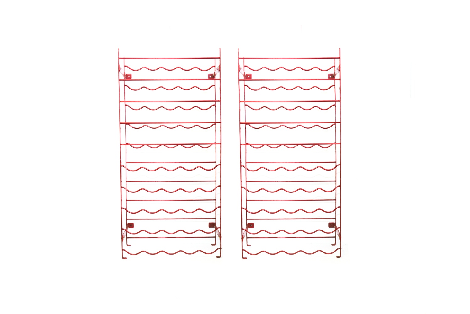 Red Metal Wine Racks