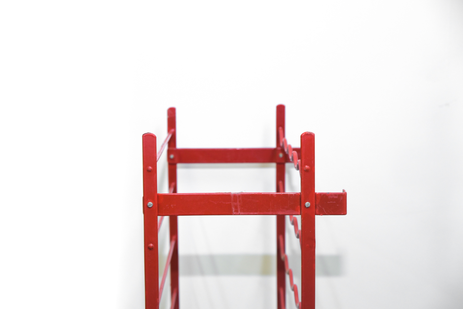 Red Metal Wine Racks