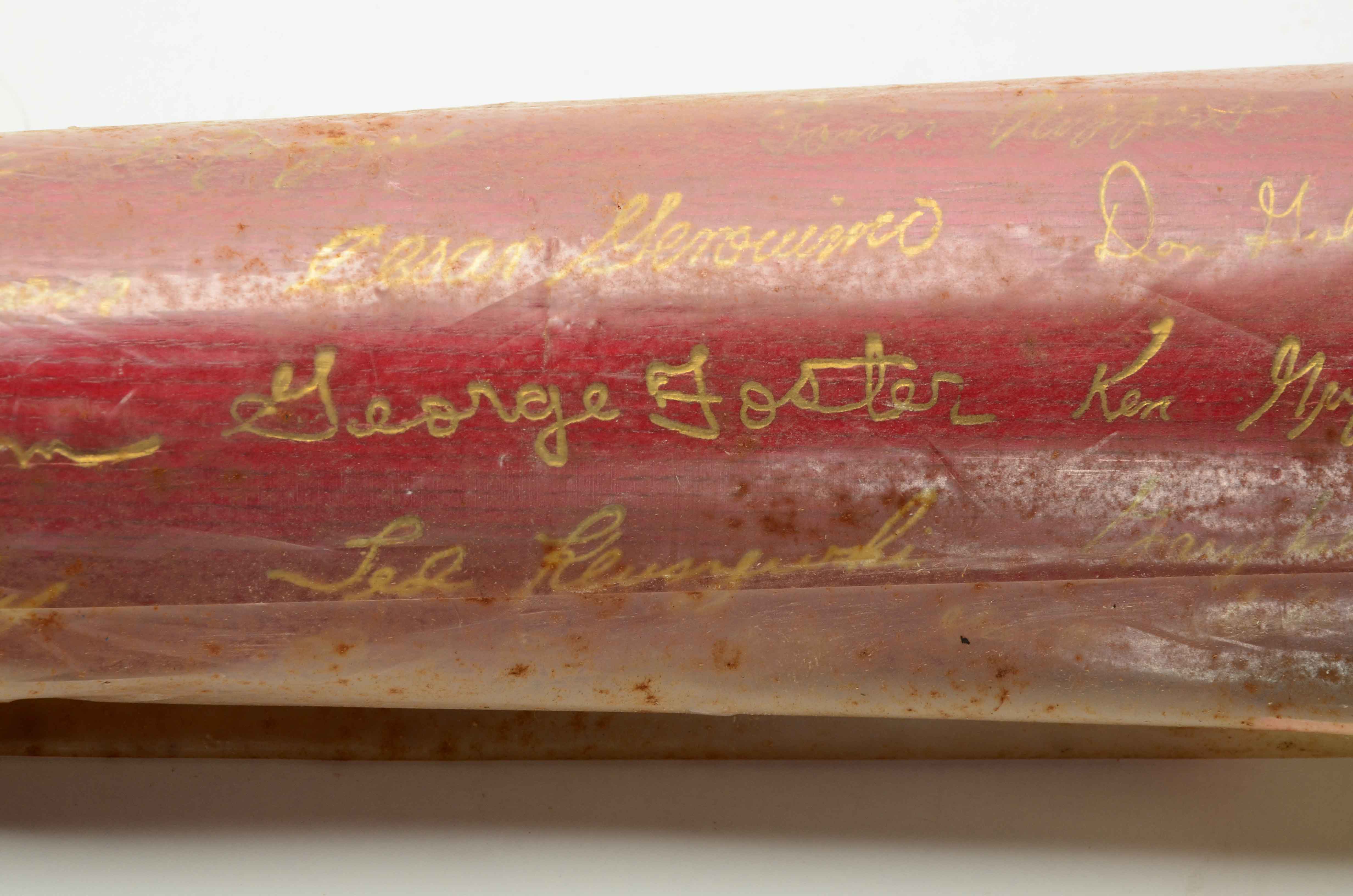 1976 Cincinnati Reds "Red World Champions" Bat In Original Cellophane Bag