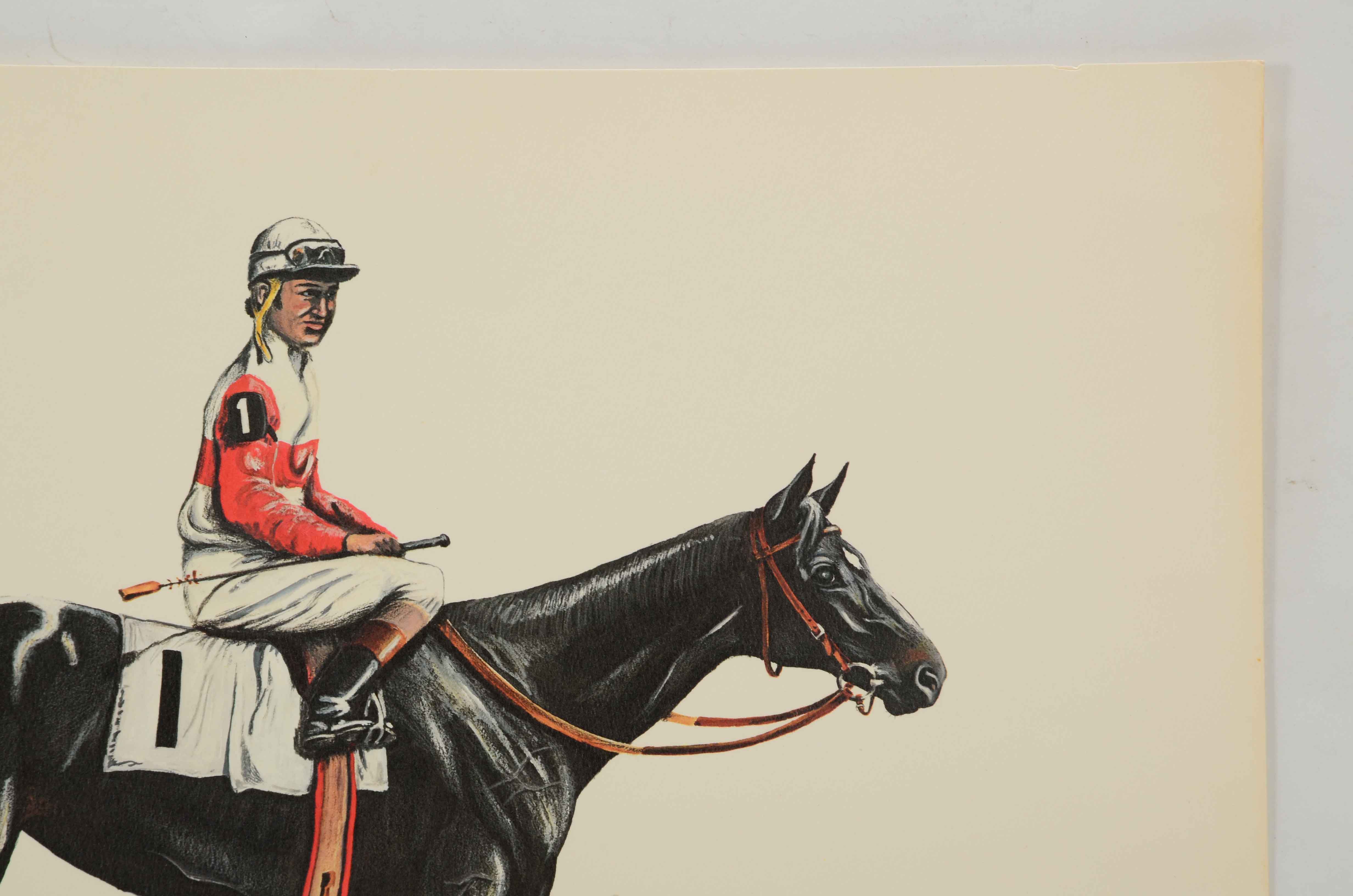 1976 Famous Filly Ruffian Signed Limited Edition Lithograph