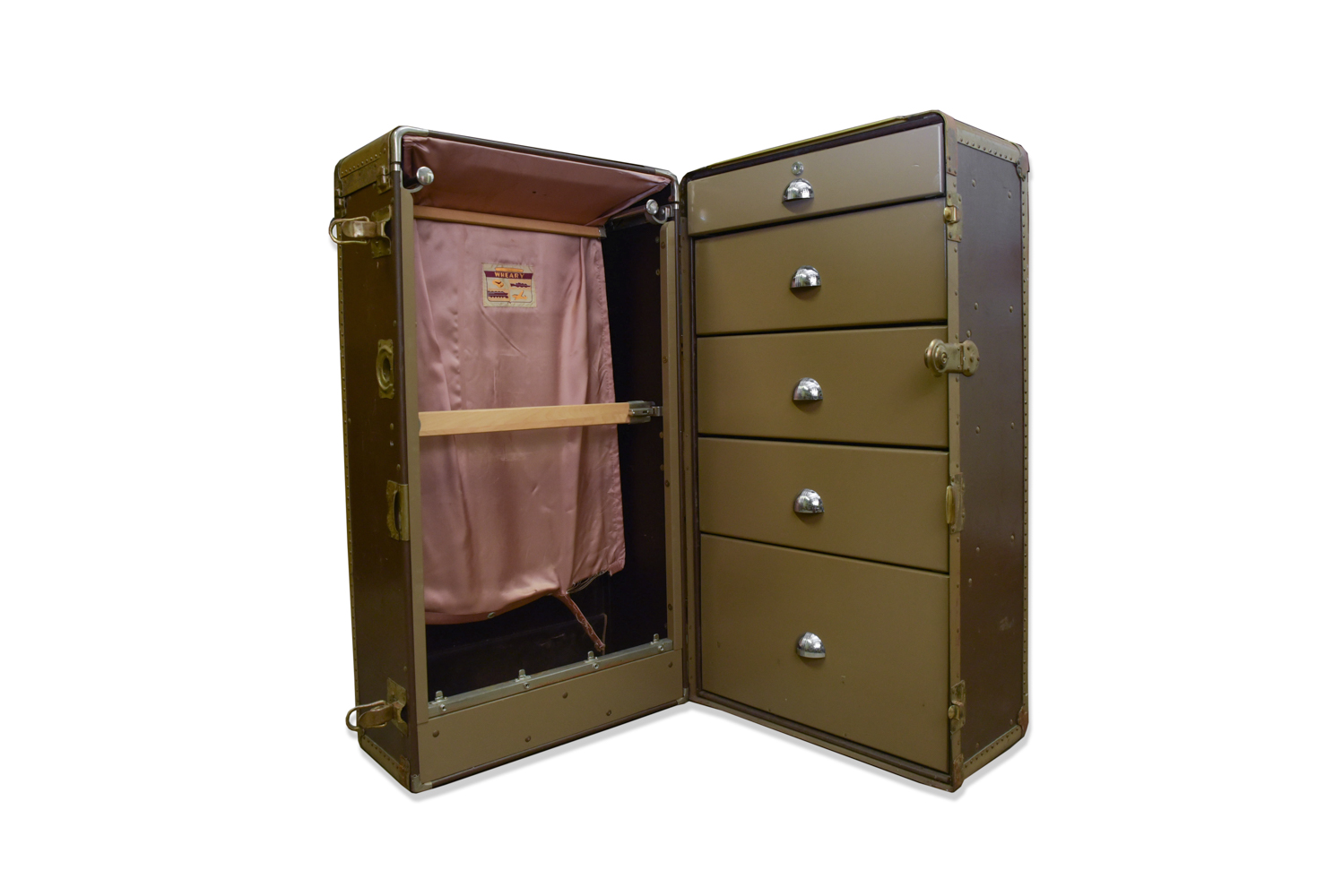 Vintage Wardrobe Steamer Trunk by Wheary