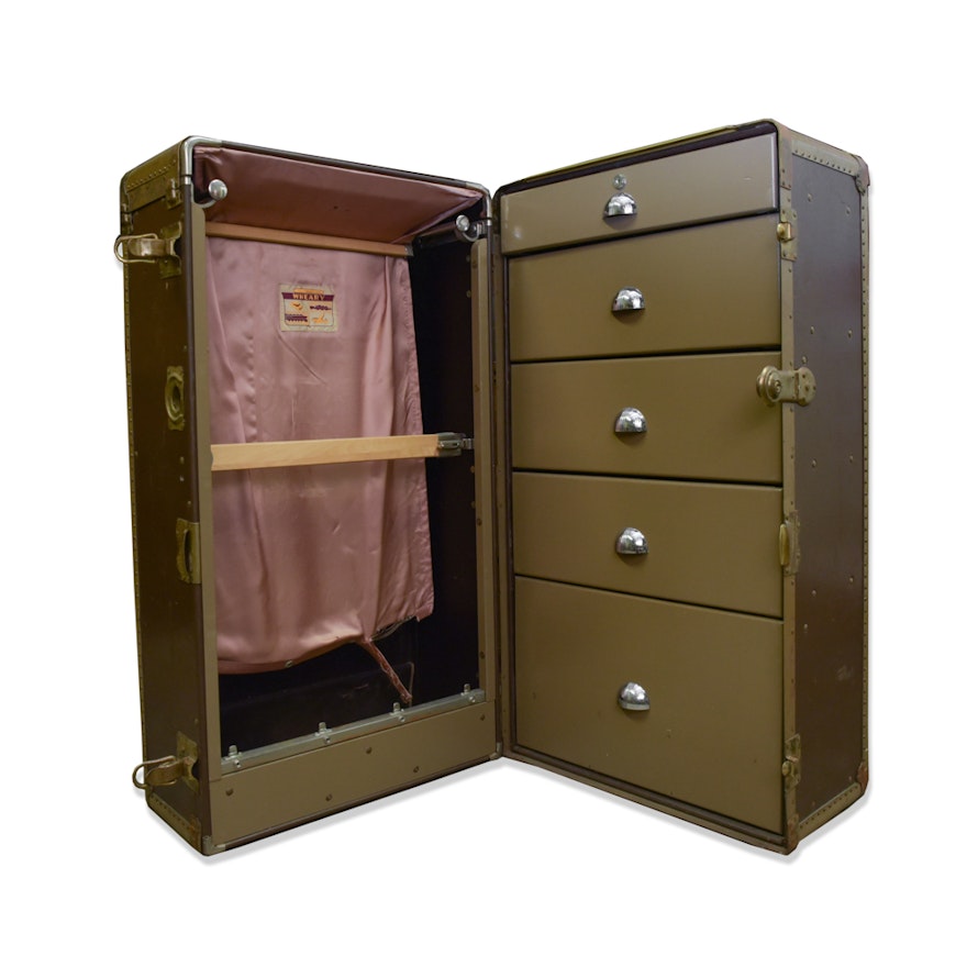 Vintage Wardrobe Steamer Trunk by Wheary