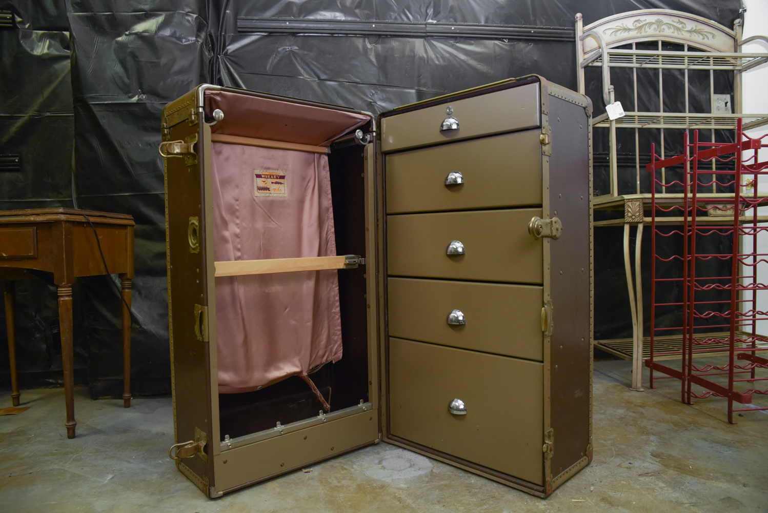 Vintage Wardrobe Steamer Trunk by Wheary