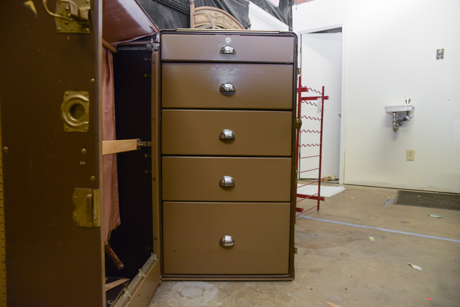 Vintage Wardrobe Steamer Trunk by Wheary