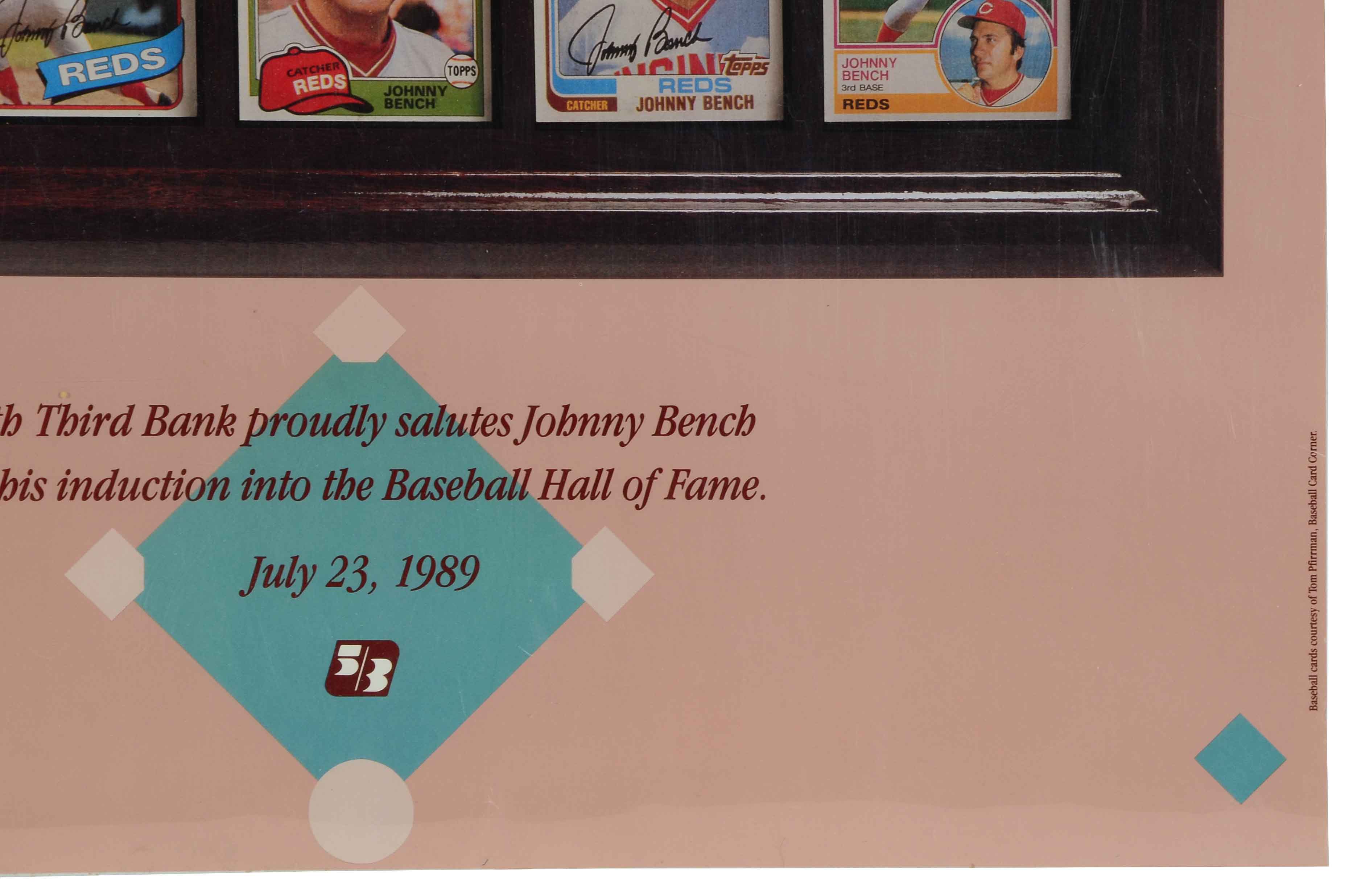 Johnny Bench Signed Poster