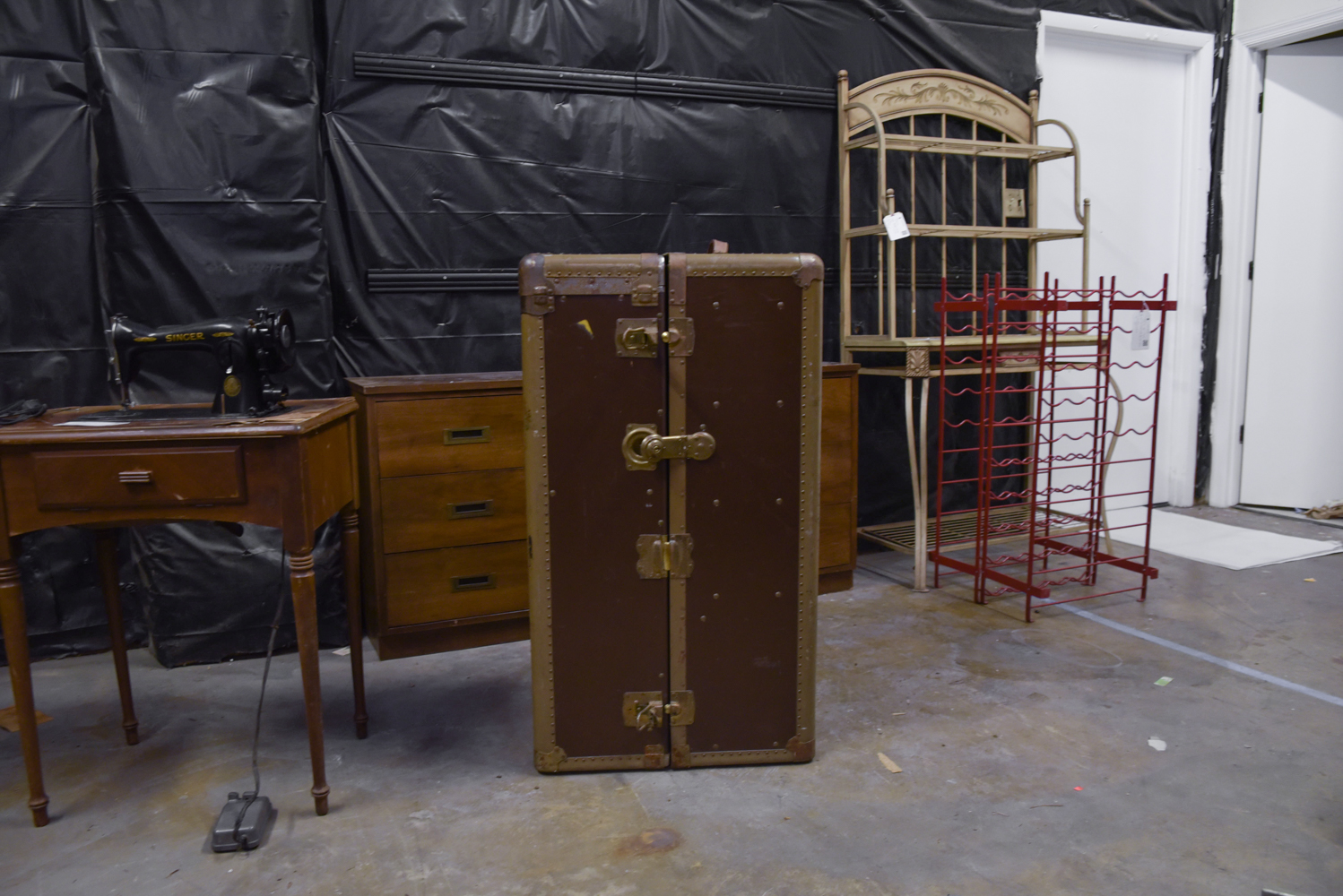 Vintage Wardrobe Steamer Trunk by Wheary