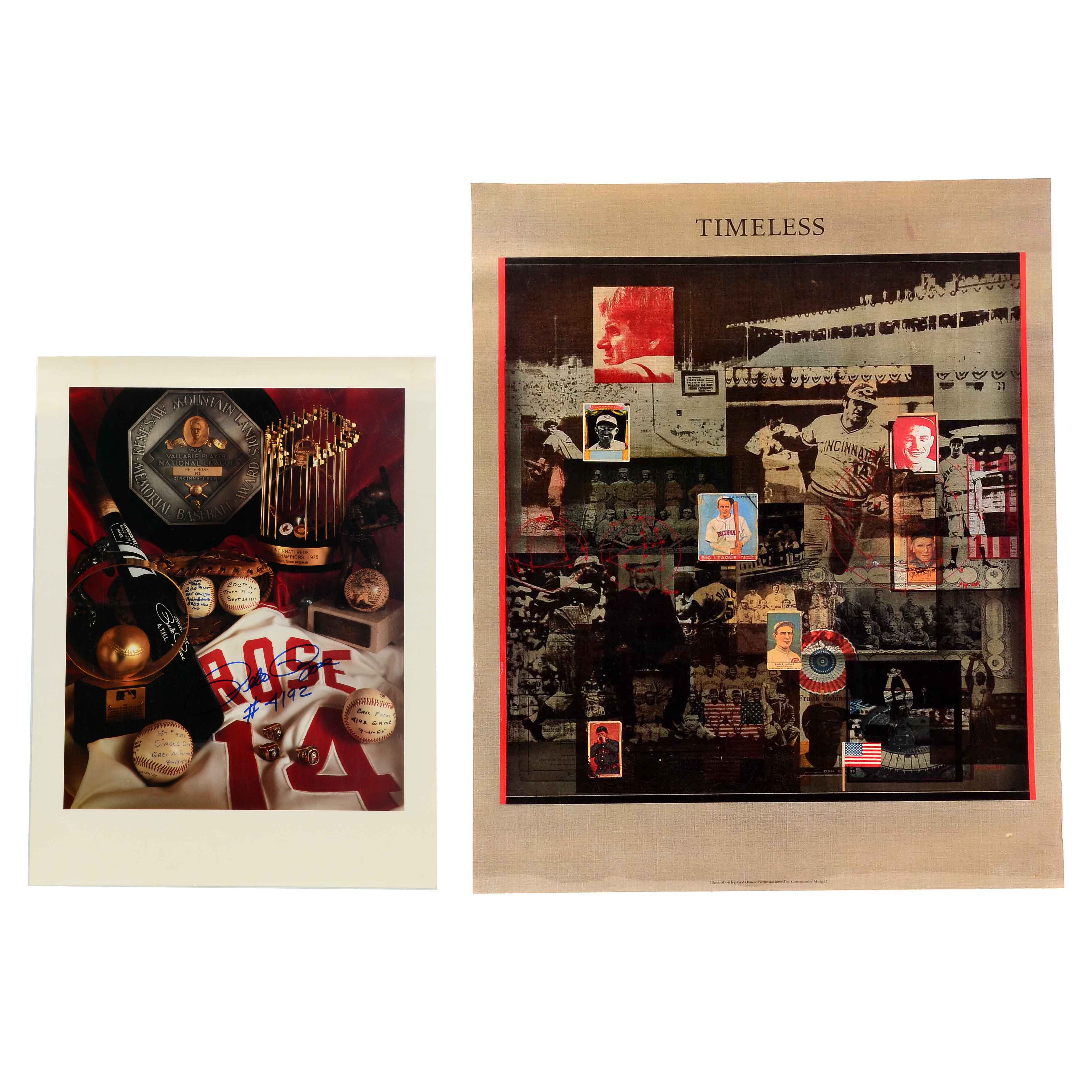 Rose Signed Poster with a Reds Poster