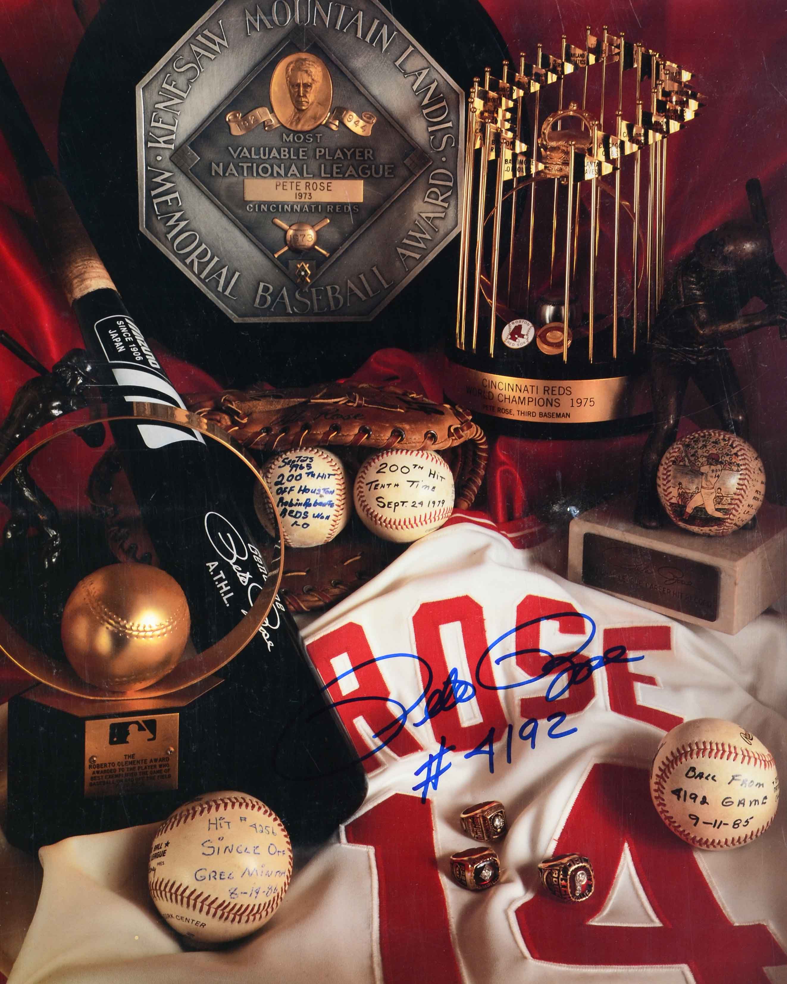 Rose Signed Poster with a Reds Poster