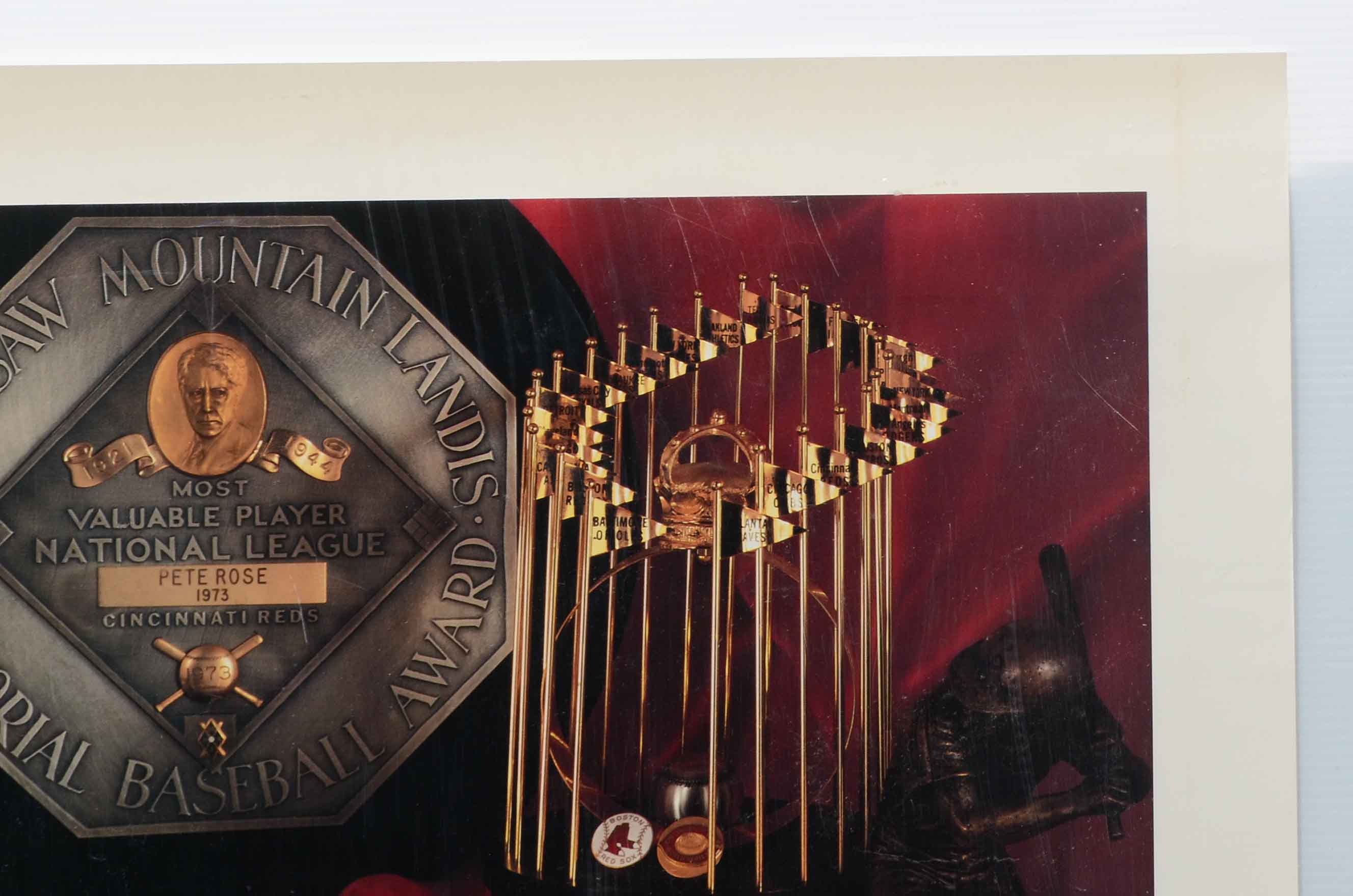 Rose Signed Poster with a Reds Poster