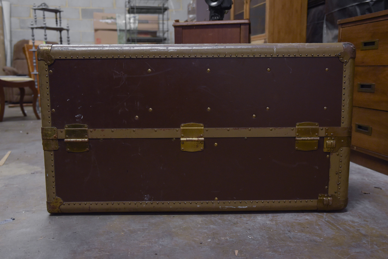 Vintage Wardrobe Steamer Trunk by Wheary