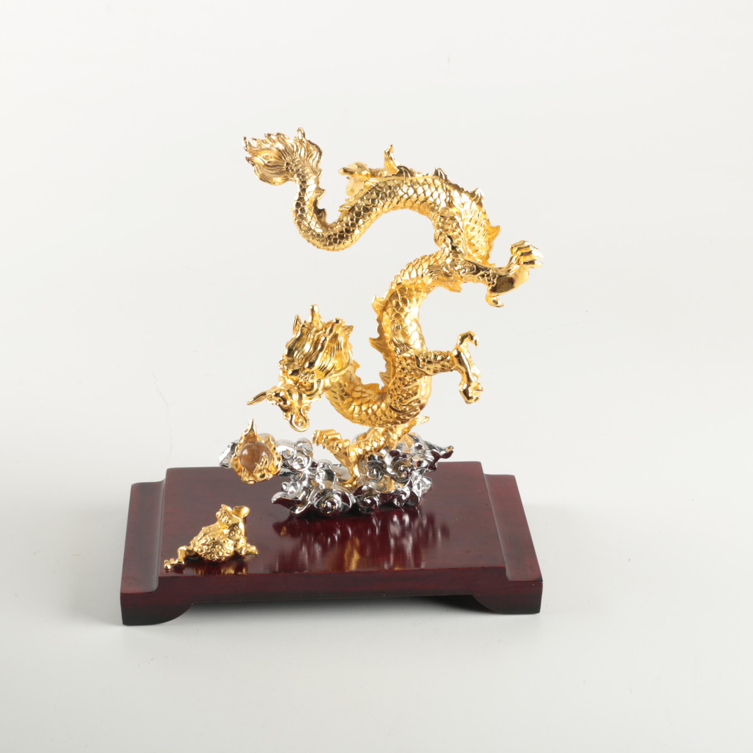 Risis 24K-Finished Limited-Edition "Golden Dragon" Statuette