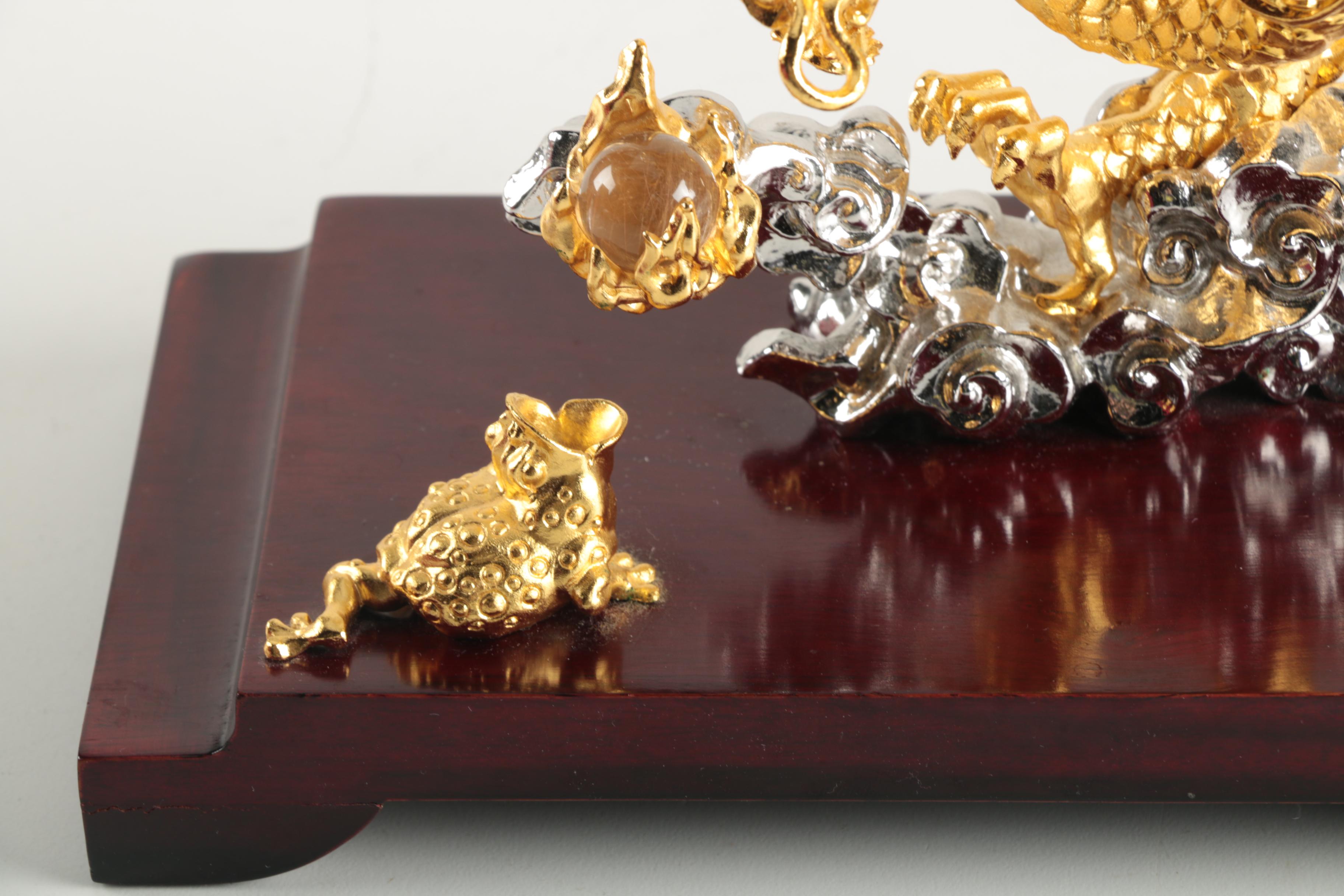 Risis 24K-Finished Limited-Edition "Golden Dragon" Statuette