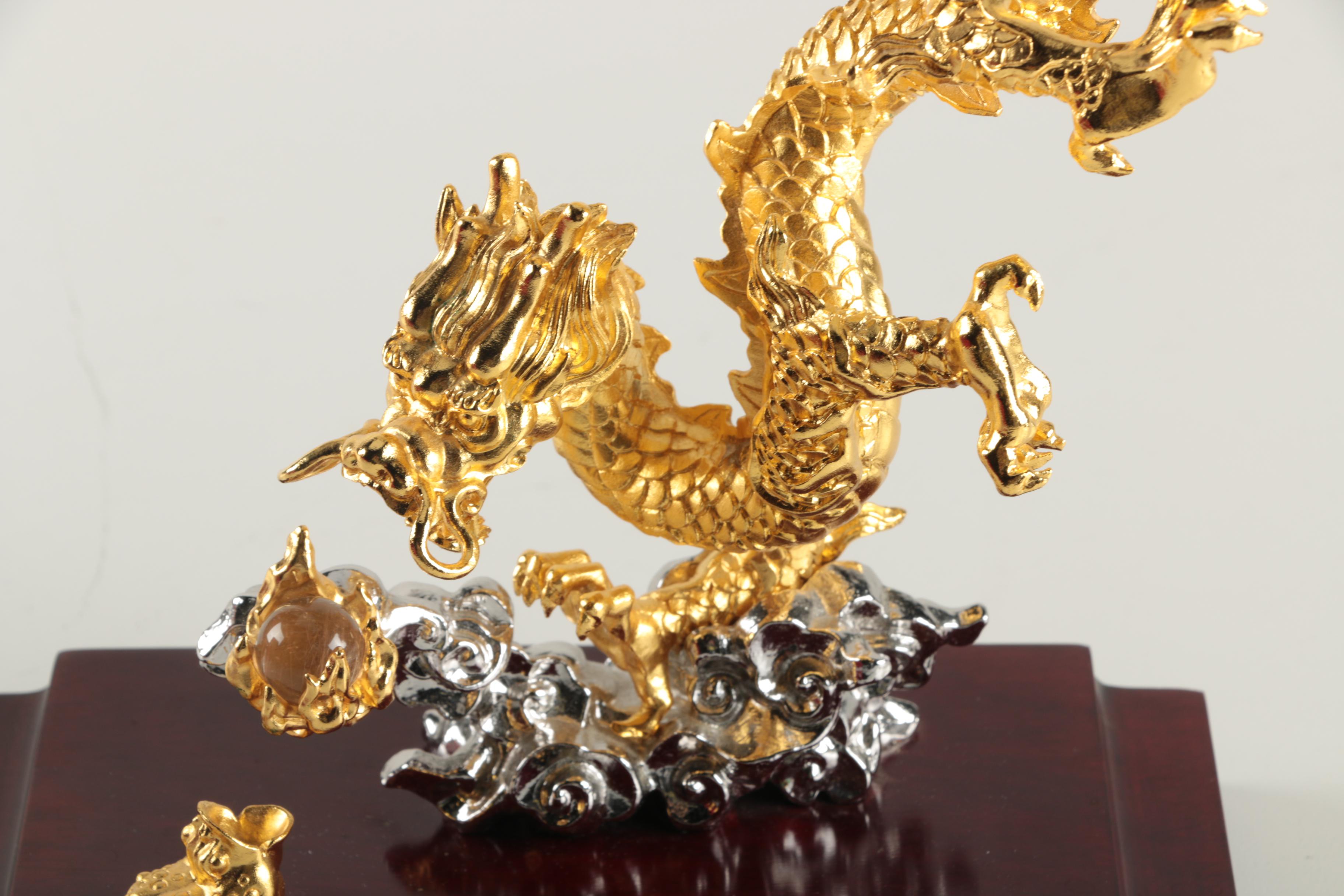 Risis 24K-Finished Limited-Edition "Golden Dragon" Statuette