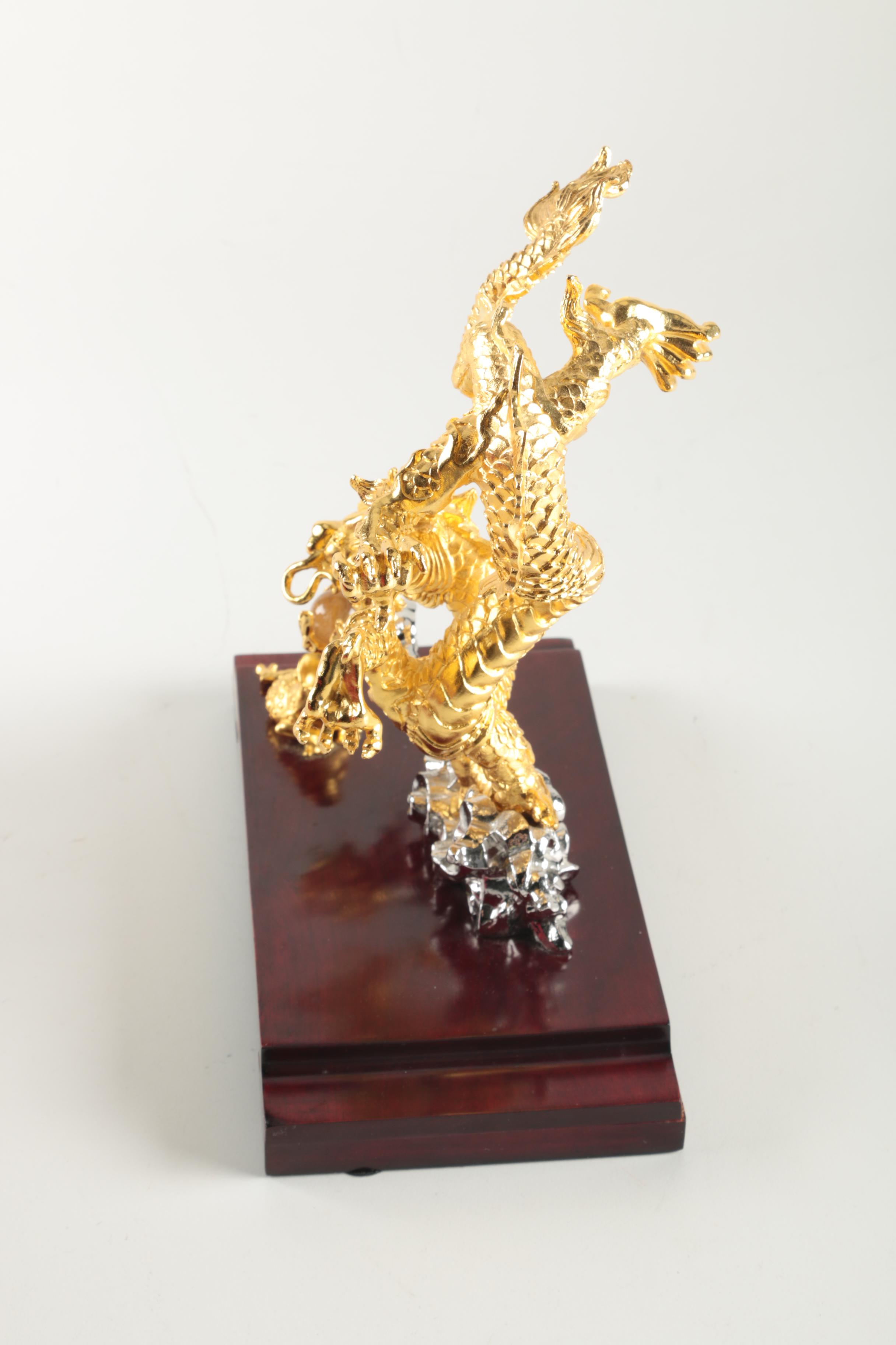 Risis 24K-Finished Limited-Edition "Golden Dragon" Statuette