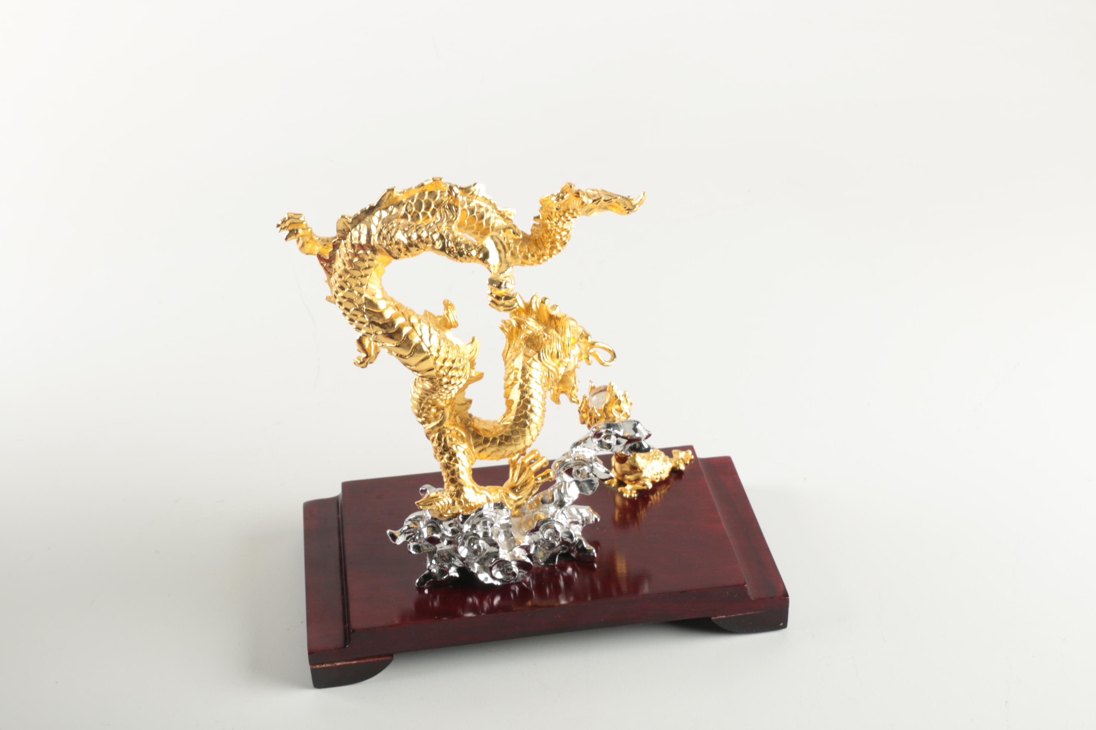 Risis 24K-Finished Limited-Edition "Golden Dragon" Statuette