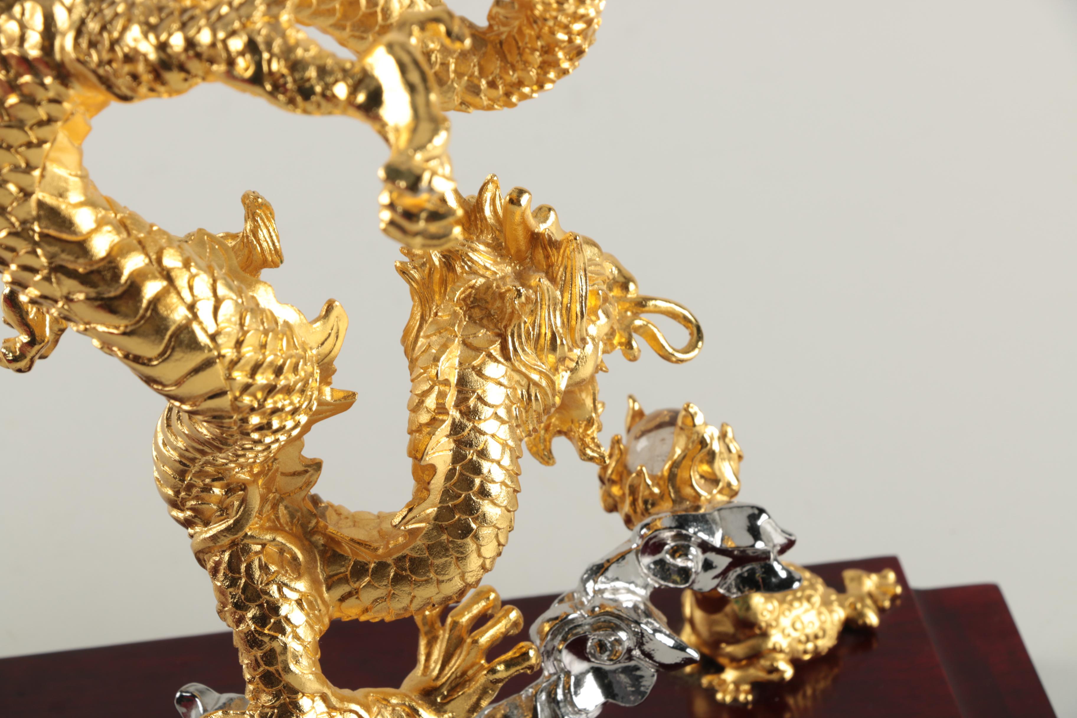Risis 24K-Finished Limited-Edition "Golden Dragon" Statuette