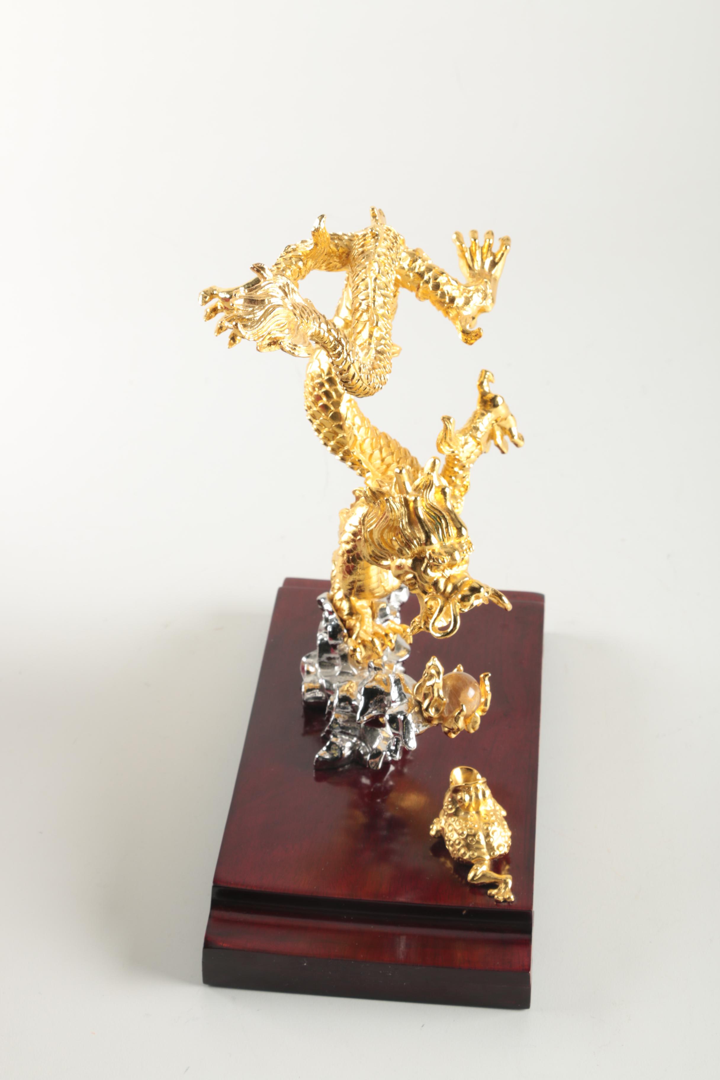 Risis 24K-Finished Limited-Edition "Golden Dragon" Statuette