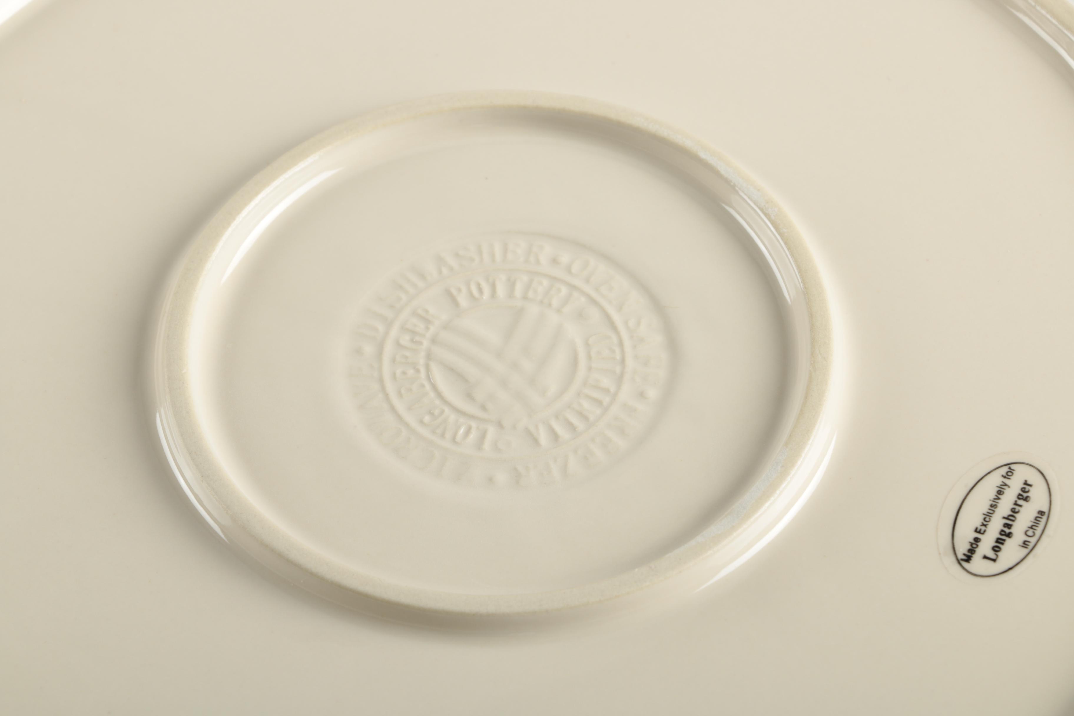 Longaberger Ceramic Bakeware and Wire Umbrella Basket