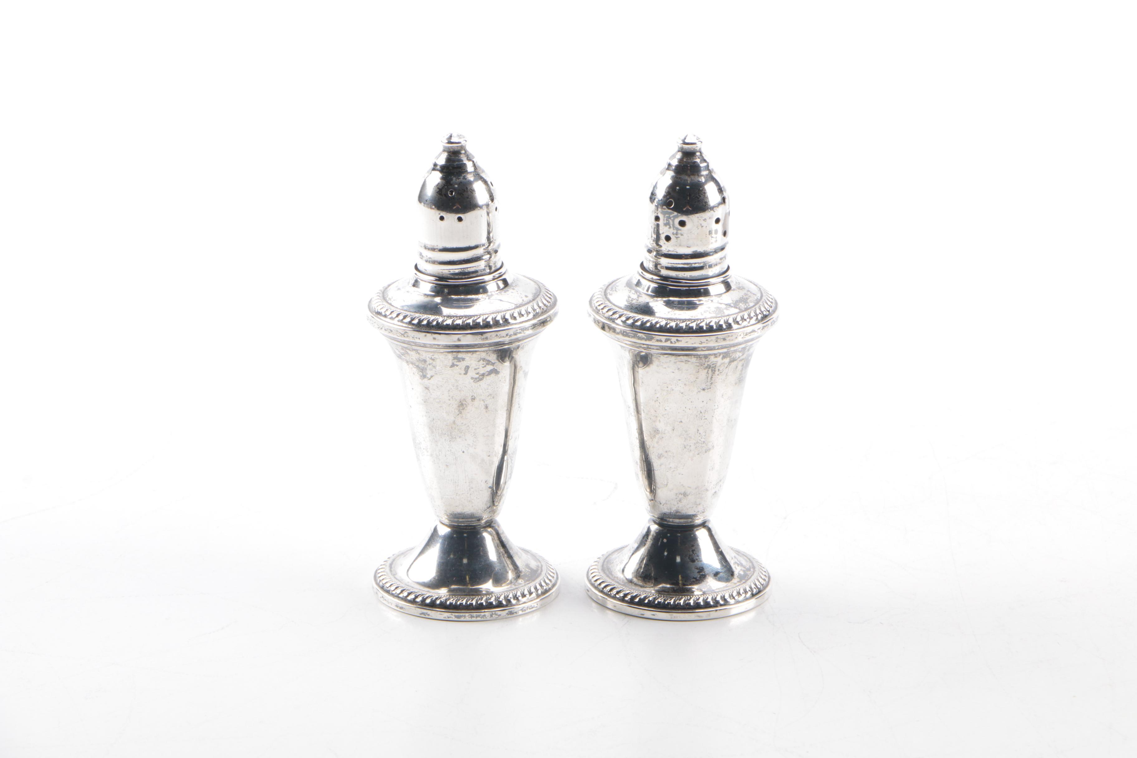 Weighted Sterling Silver Candleholders and Shakers Featuring Duchin Creation