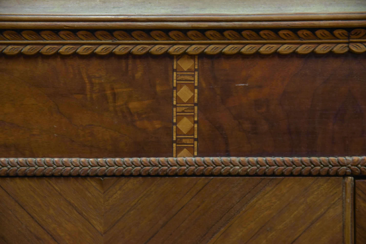 Art Deco Style Walnut and Veneer Cabinet