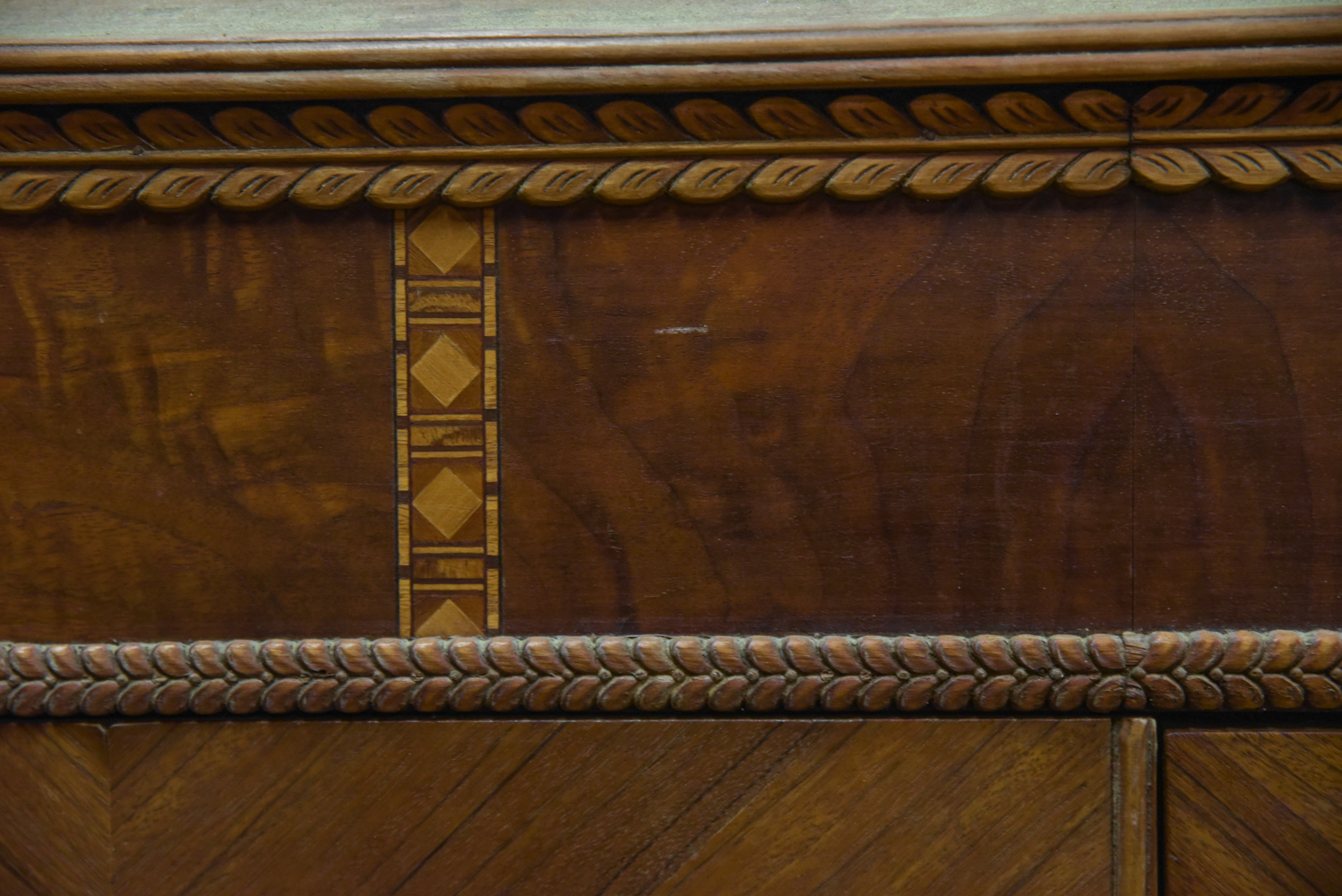 Art Deco Style Walnut and Veneer Cabinet