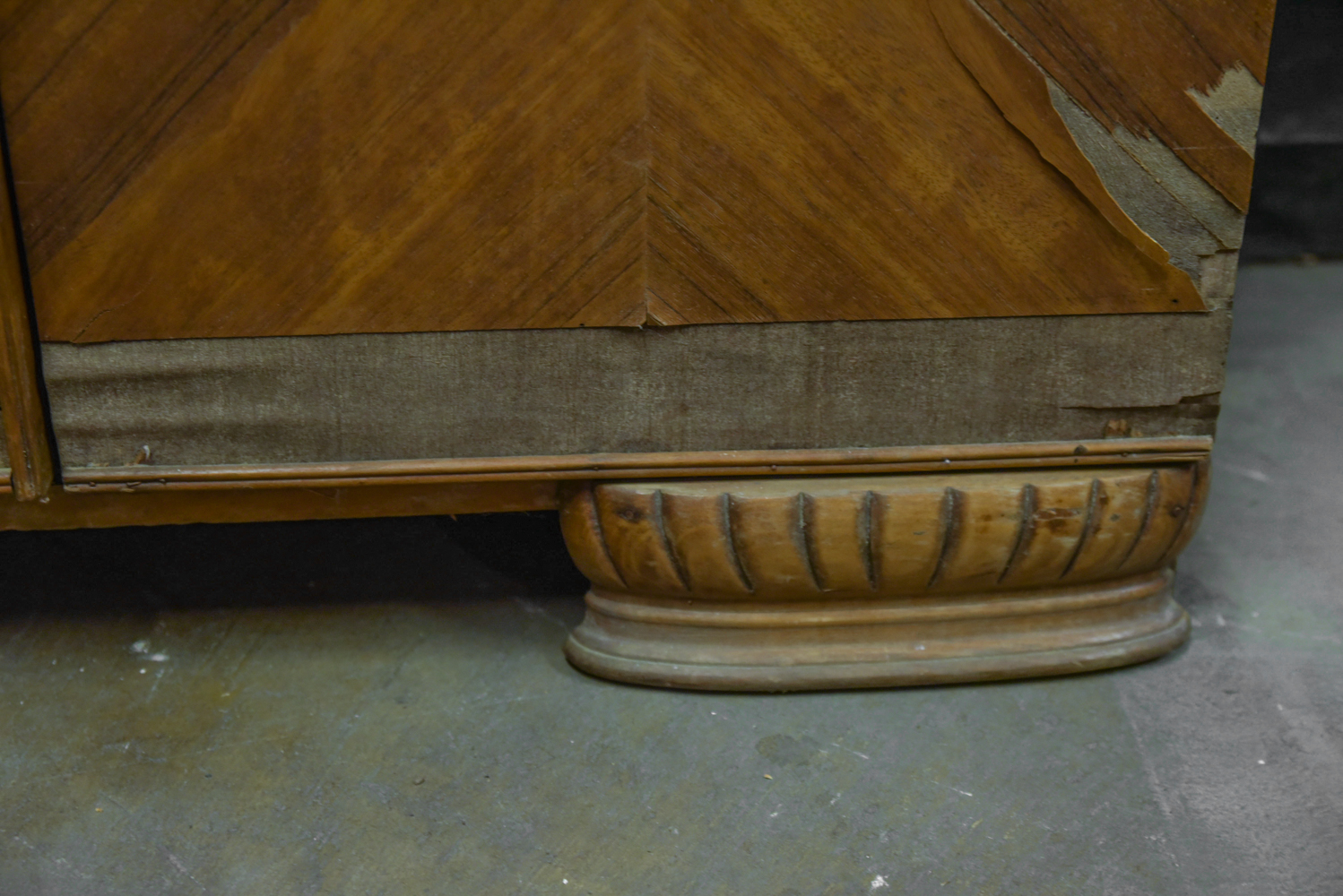 Art Deco Style Walnut and Veneer Cabinet