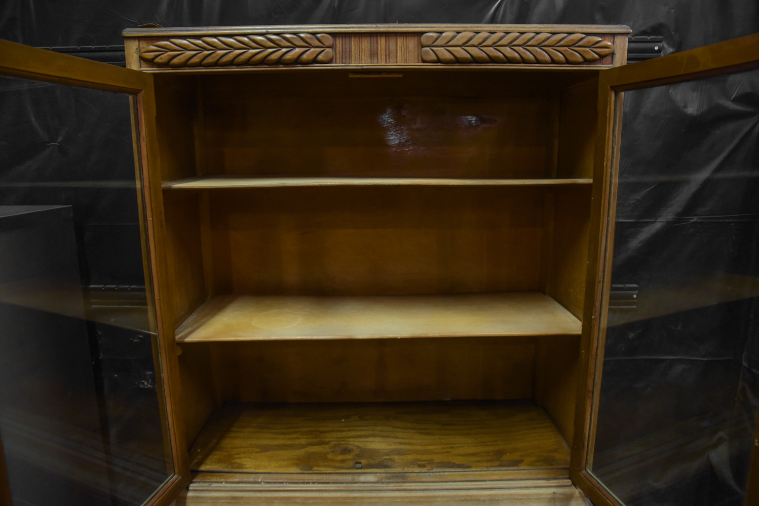 Art Deco Style Walnut and Veneer Cabinet