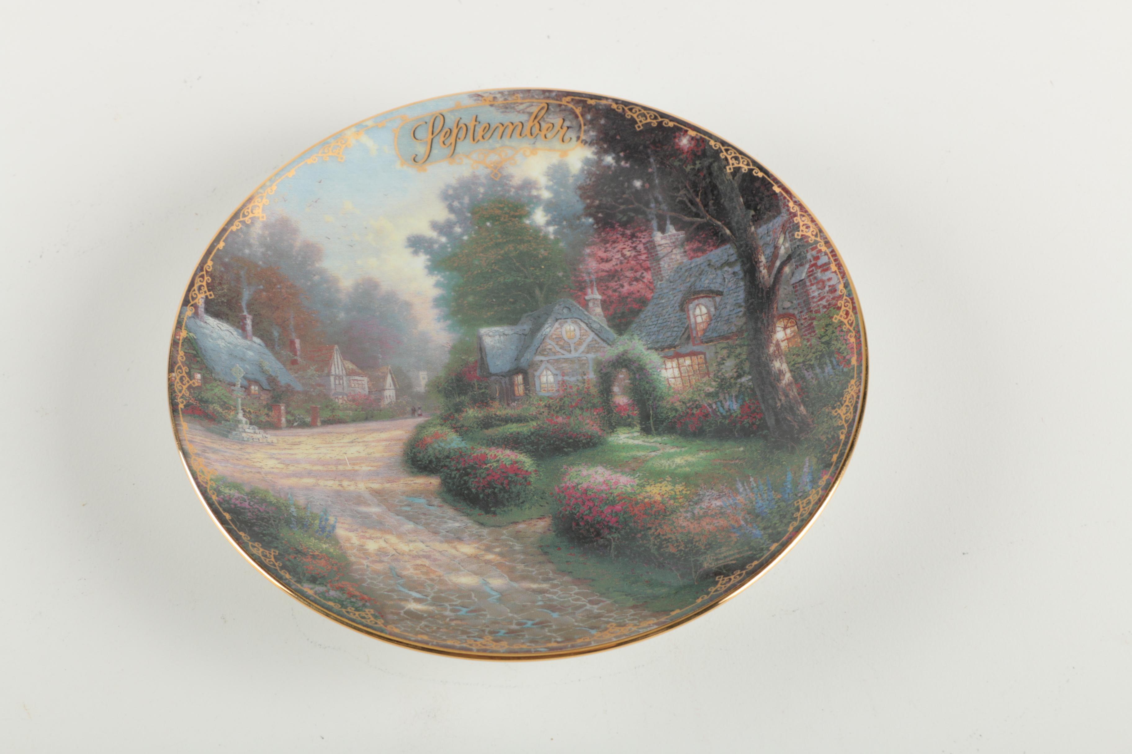 Set of "Thomas Kinkade's Simpler Times" Decorative Porcelain Plates