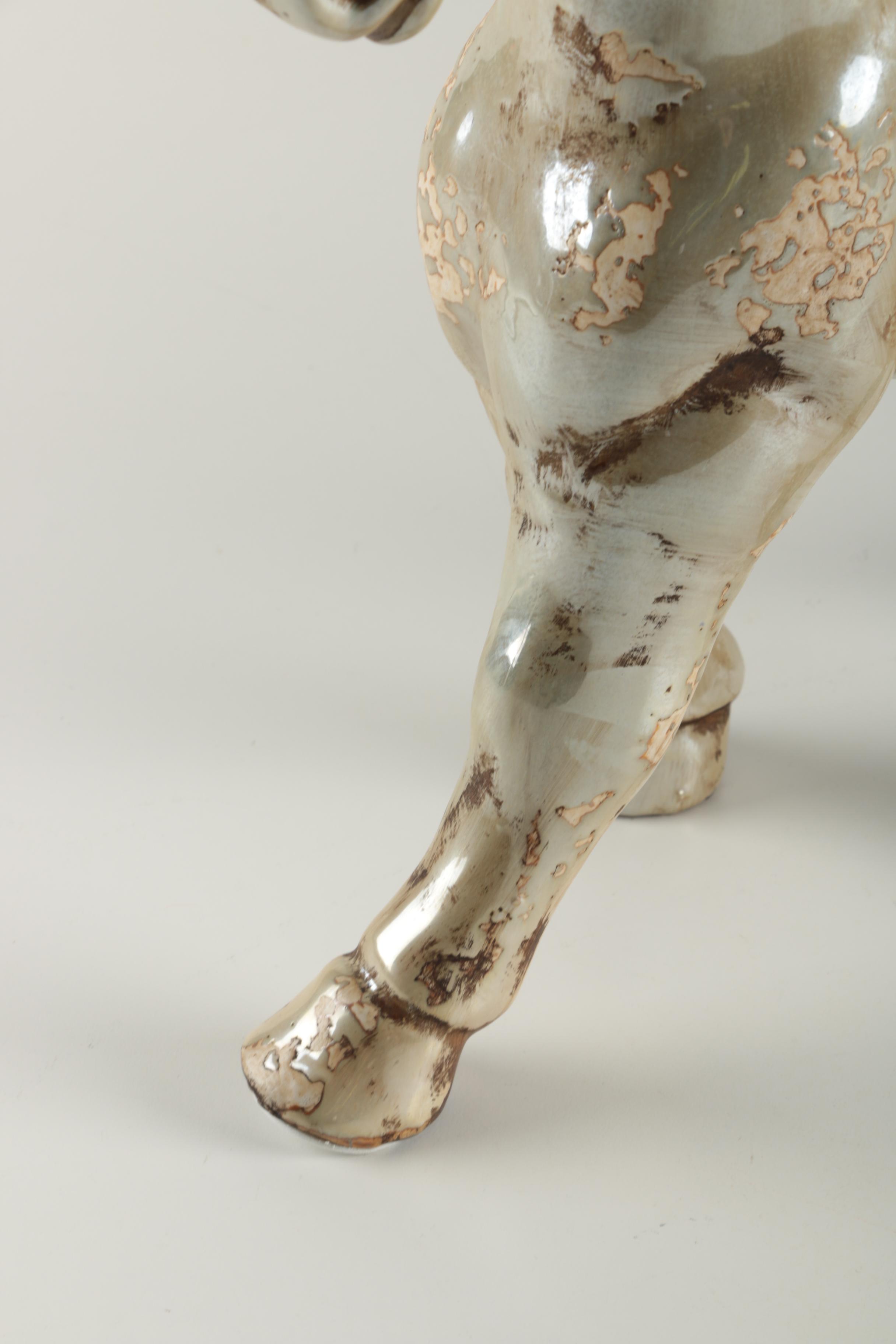 Handbuilt Stoneware Horse Statuette