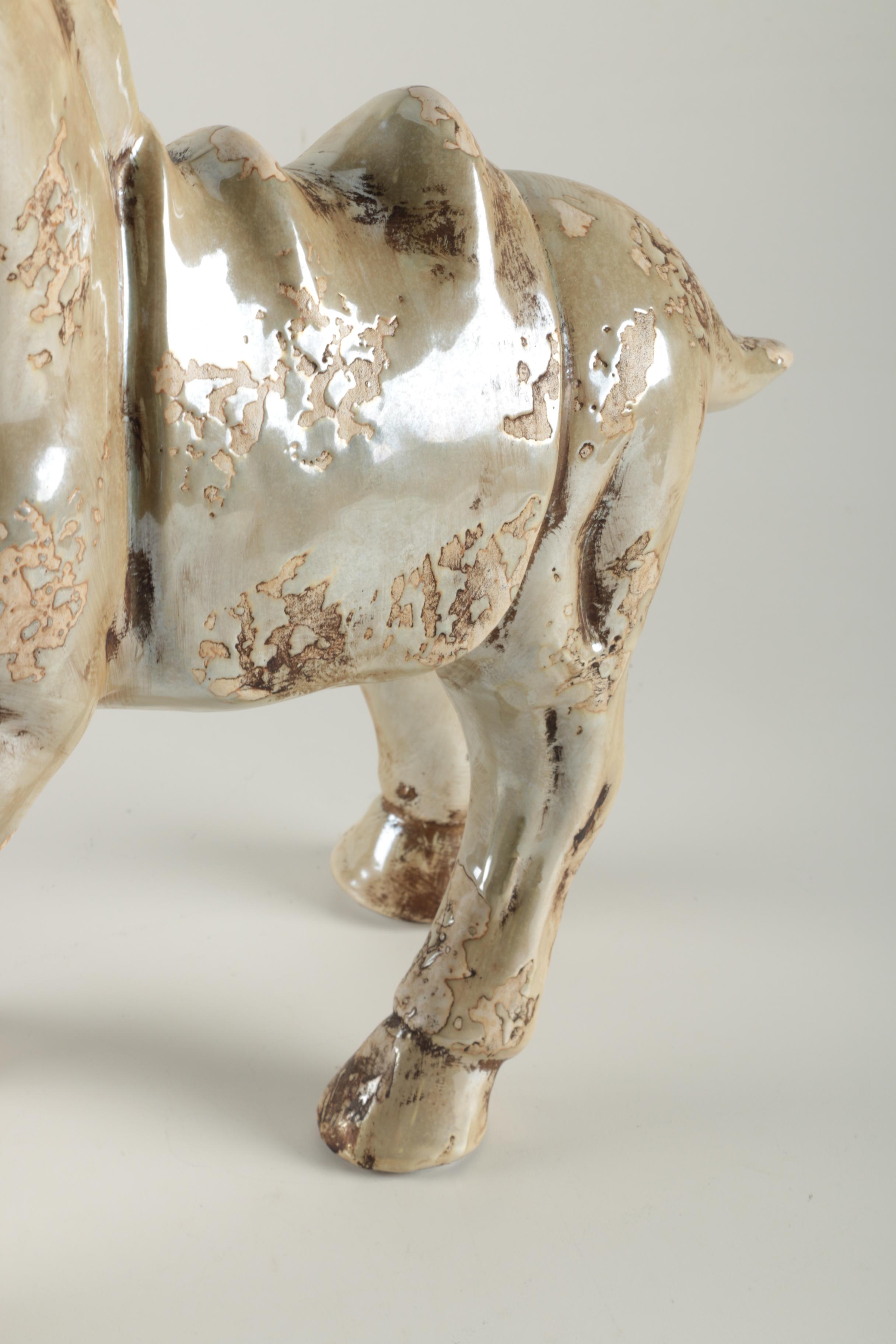Handbuilt Stoneware Horse Statuette