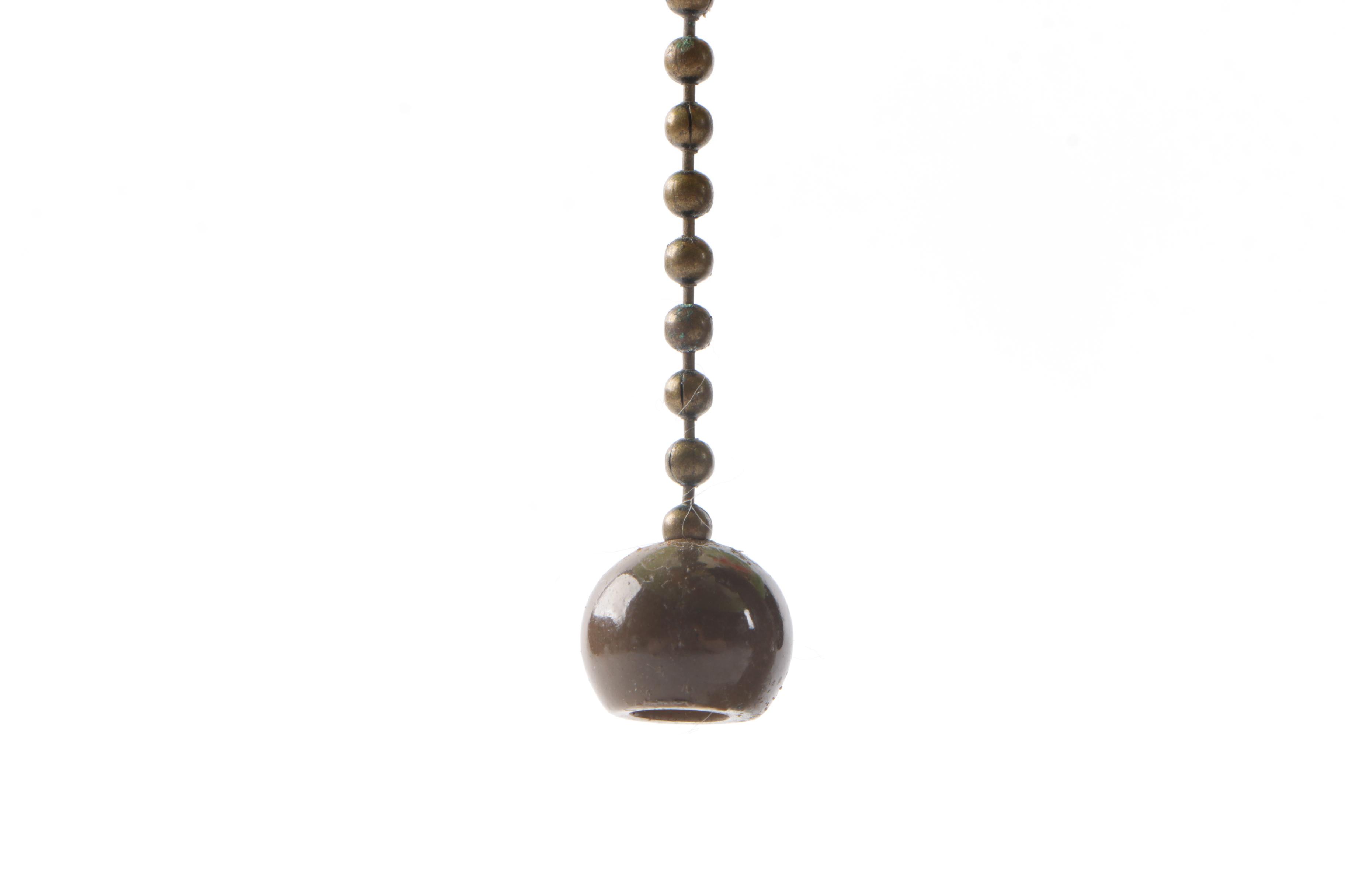 Table Lamp With Reverse-Painted Glass Shade