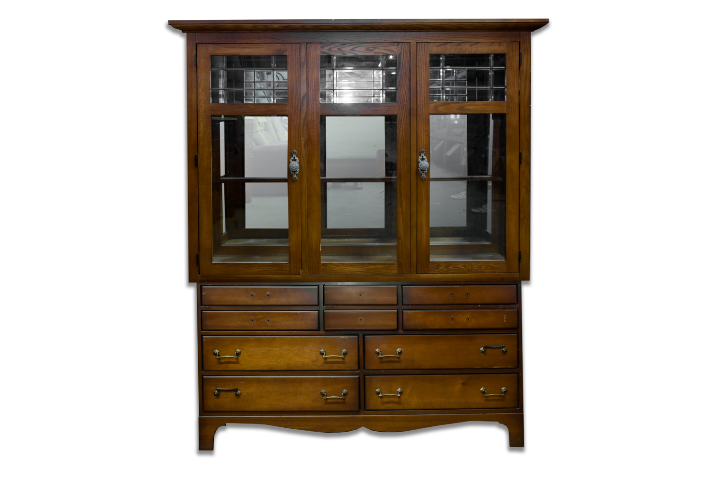 Mid-Century Two-Piece China Cabinet
