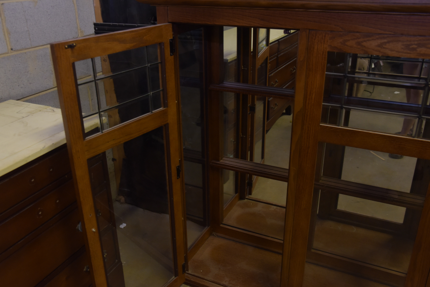 Mid-Century Two-Piece China Cabinet