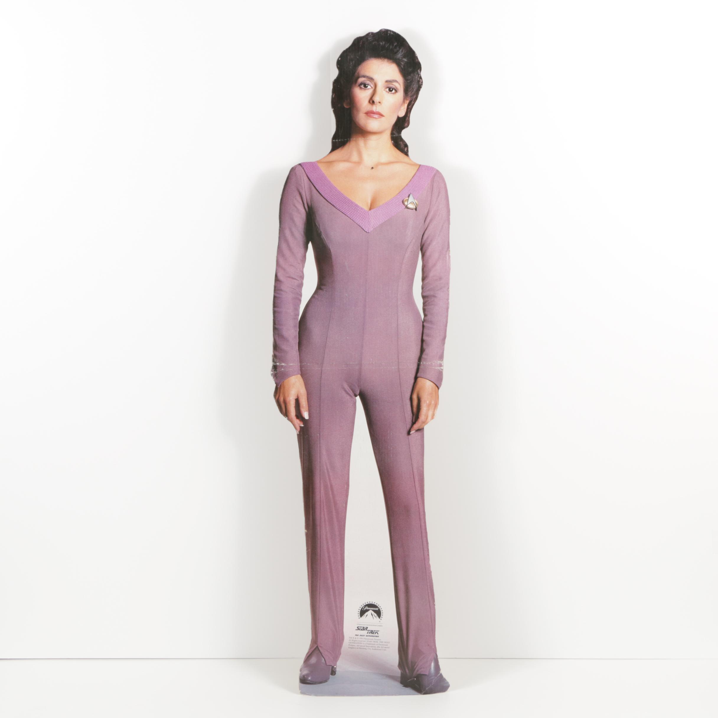 Standee of Deanna Troi from "Star Trek: The Next Generation"