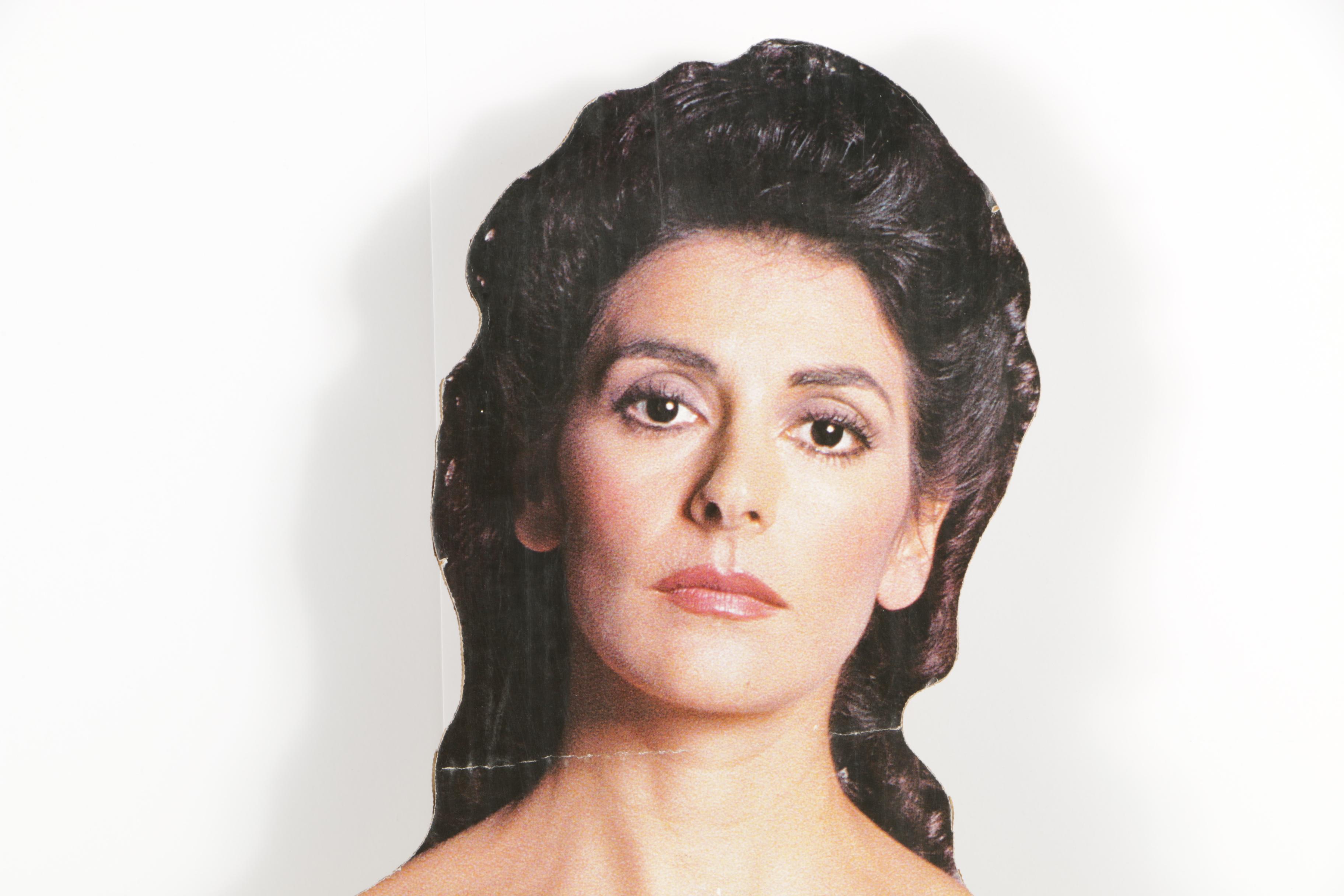 Standee of Deanna Troi from "Star Trek: The Next Generation"
