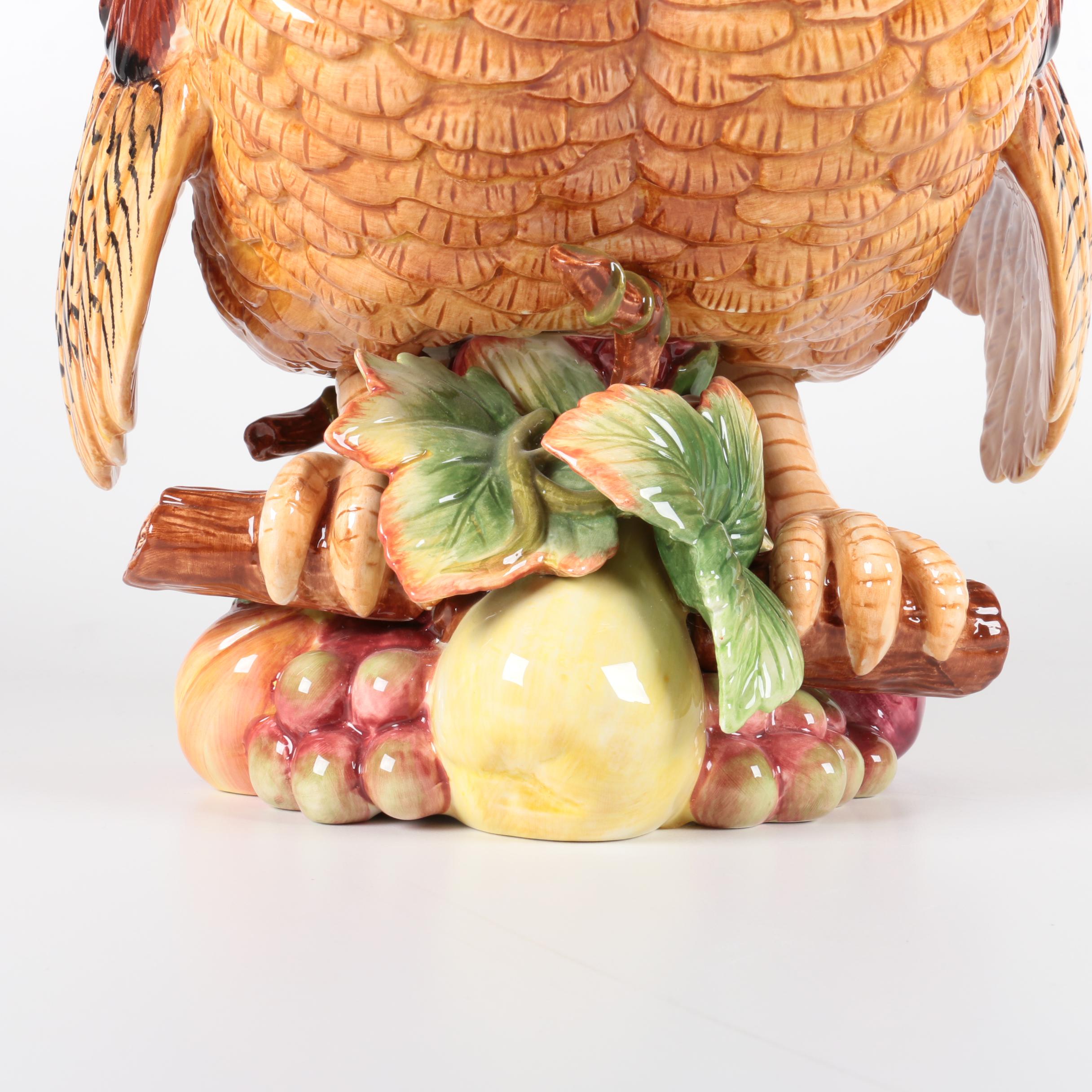 Fitz and Floyd Turkey-Shaped Ceramic Soup Tureen