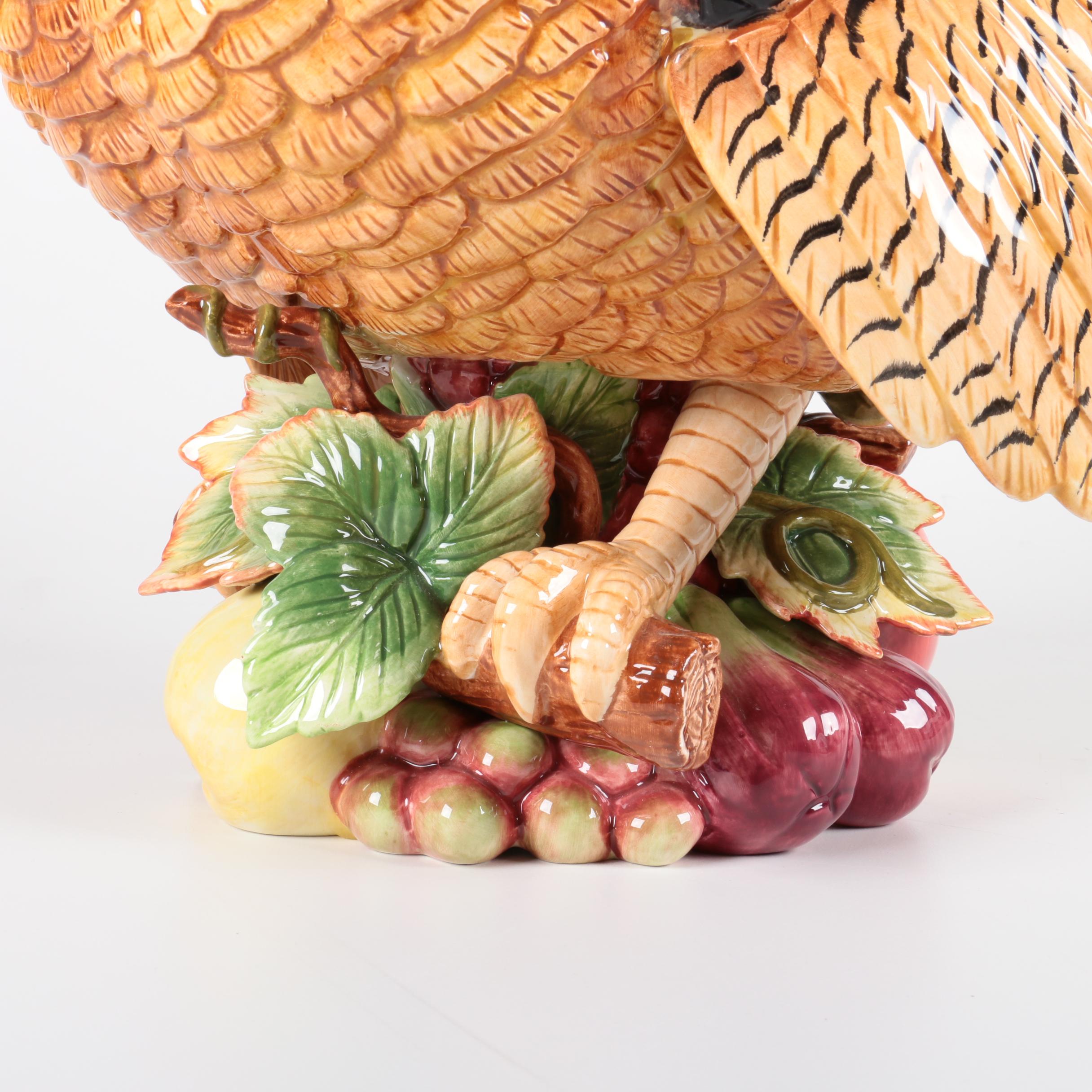 Fitz and Floyd Turkey-Shaped Ceramic Soup Tureen