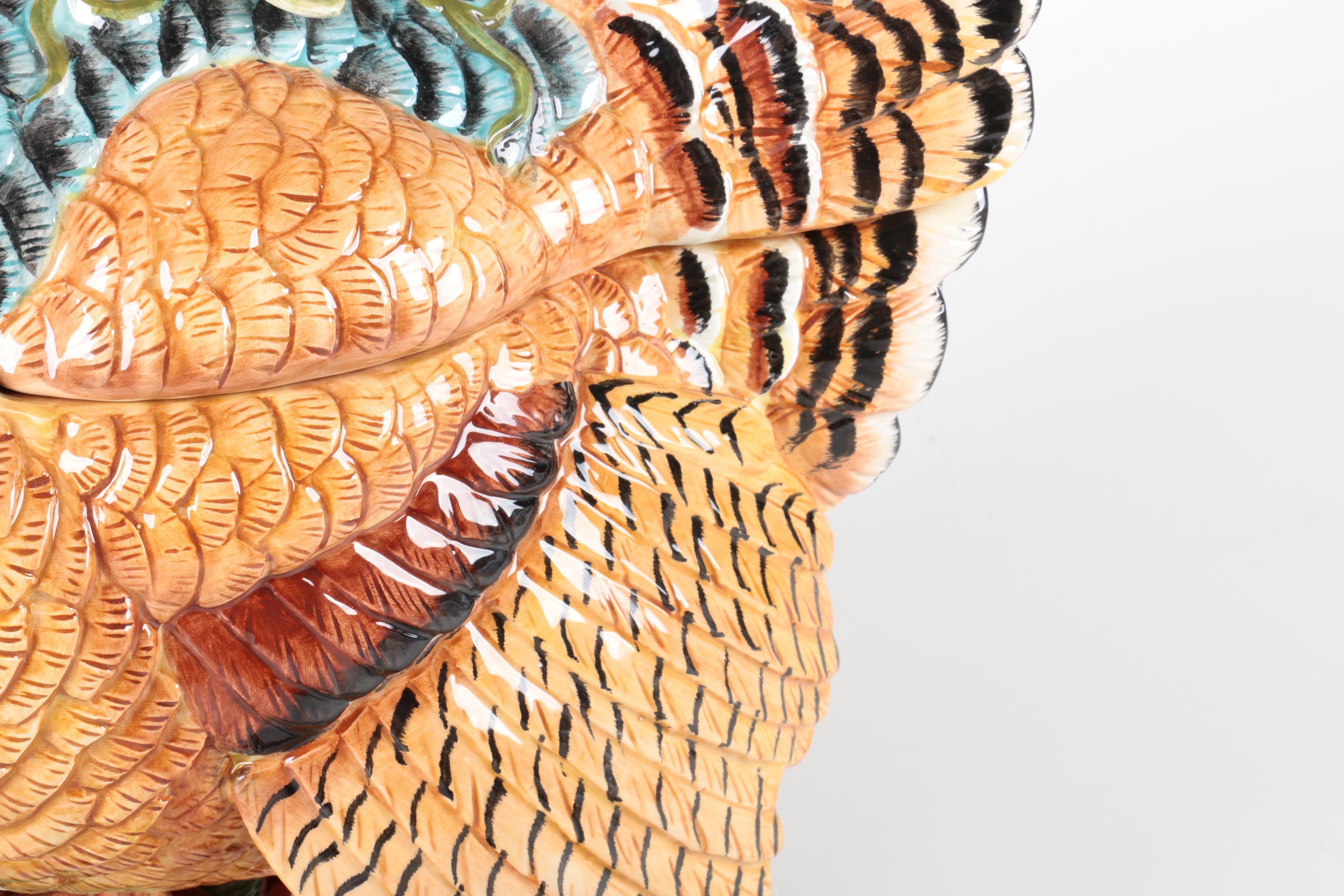 Fitz and Floyd Turkey-Shaped Ceramic Soup Tureen