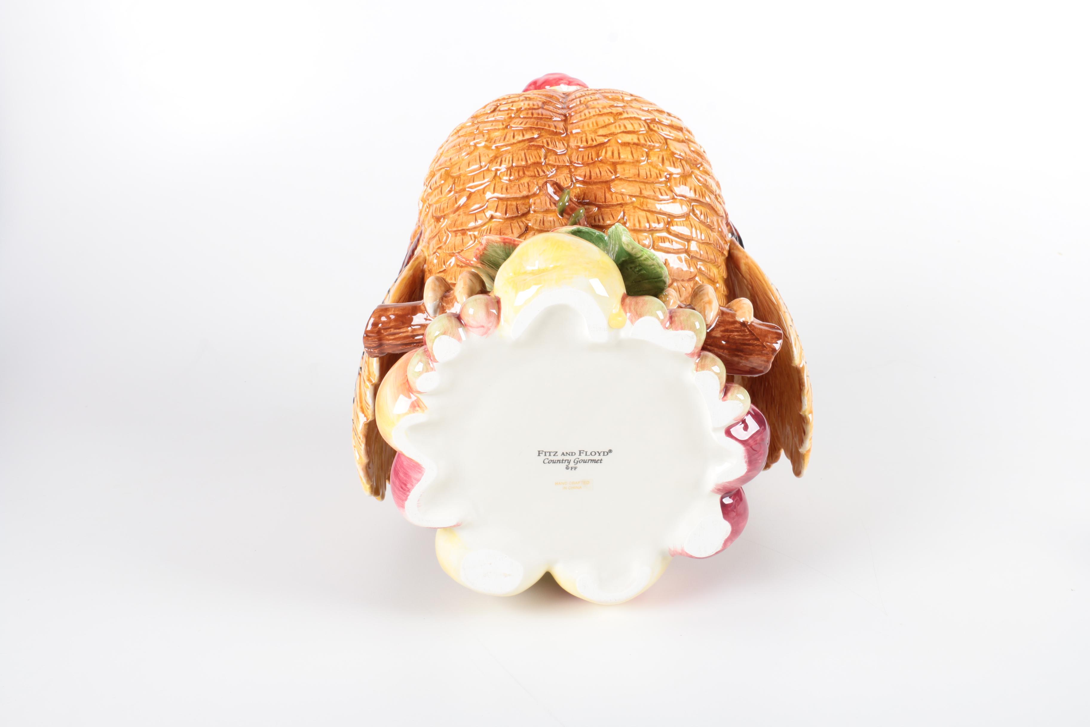 Fitz and Floyd Turkey-Shaped Ceramic Soup Tureen